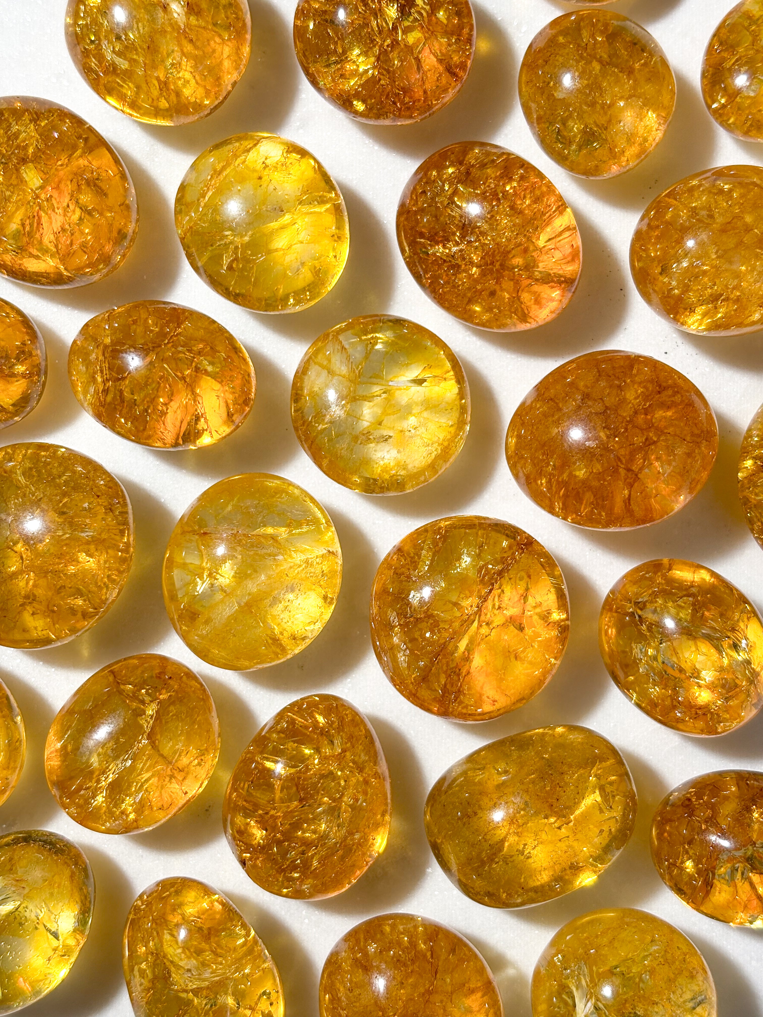 Brændt Citrin Lommesten