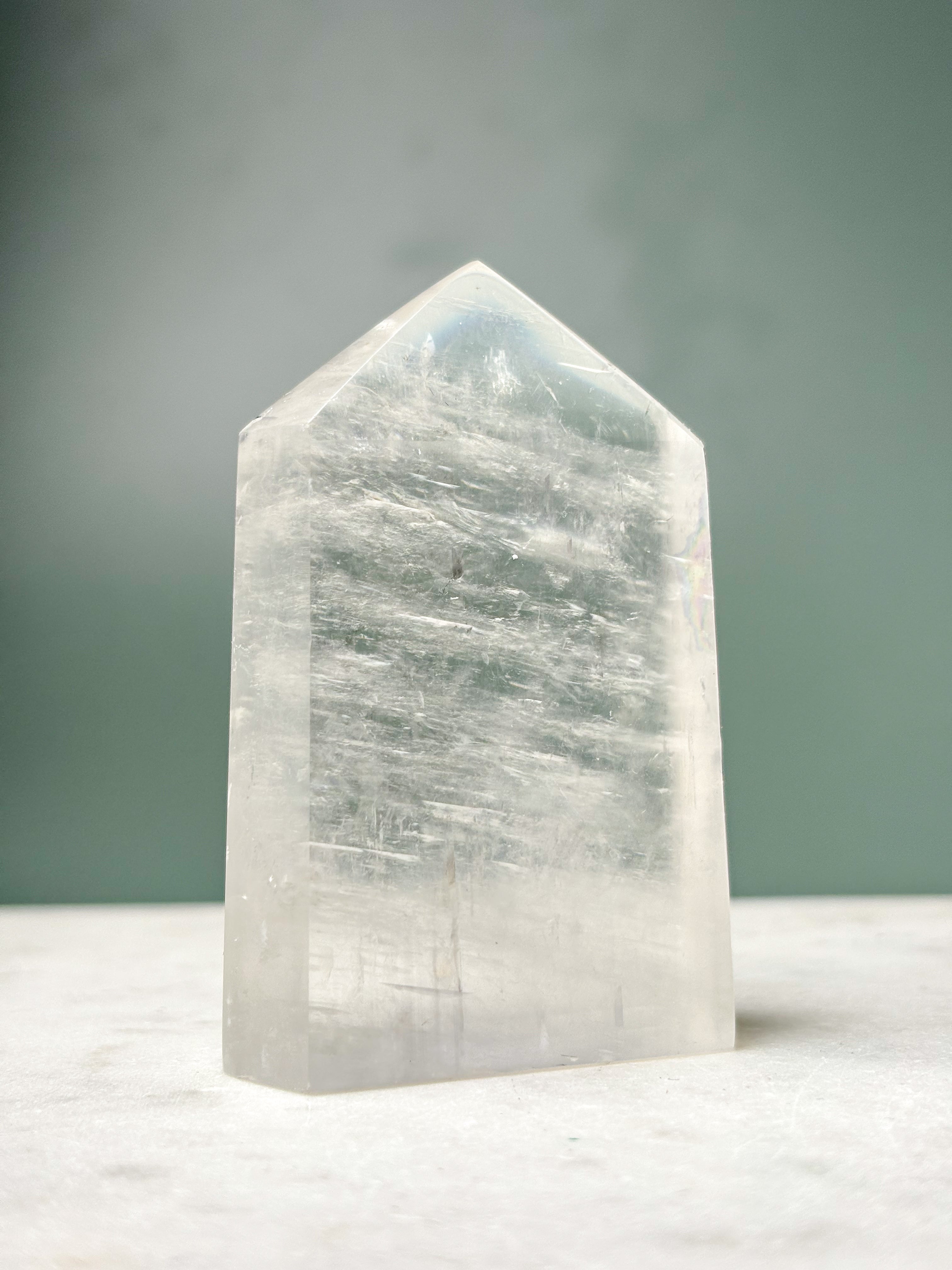 Optisk Honning Calcit Tårn (Nr. 4)