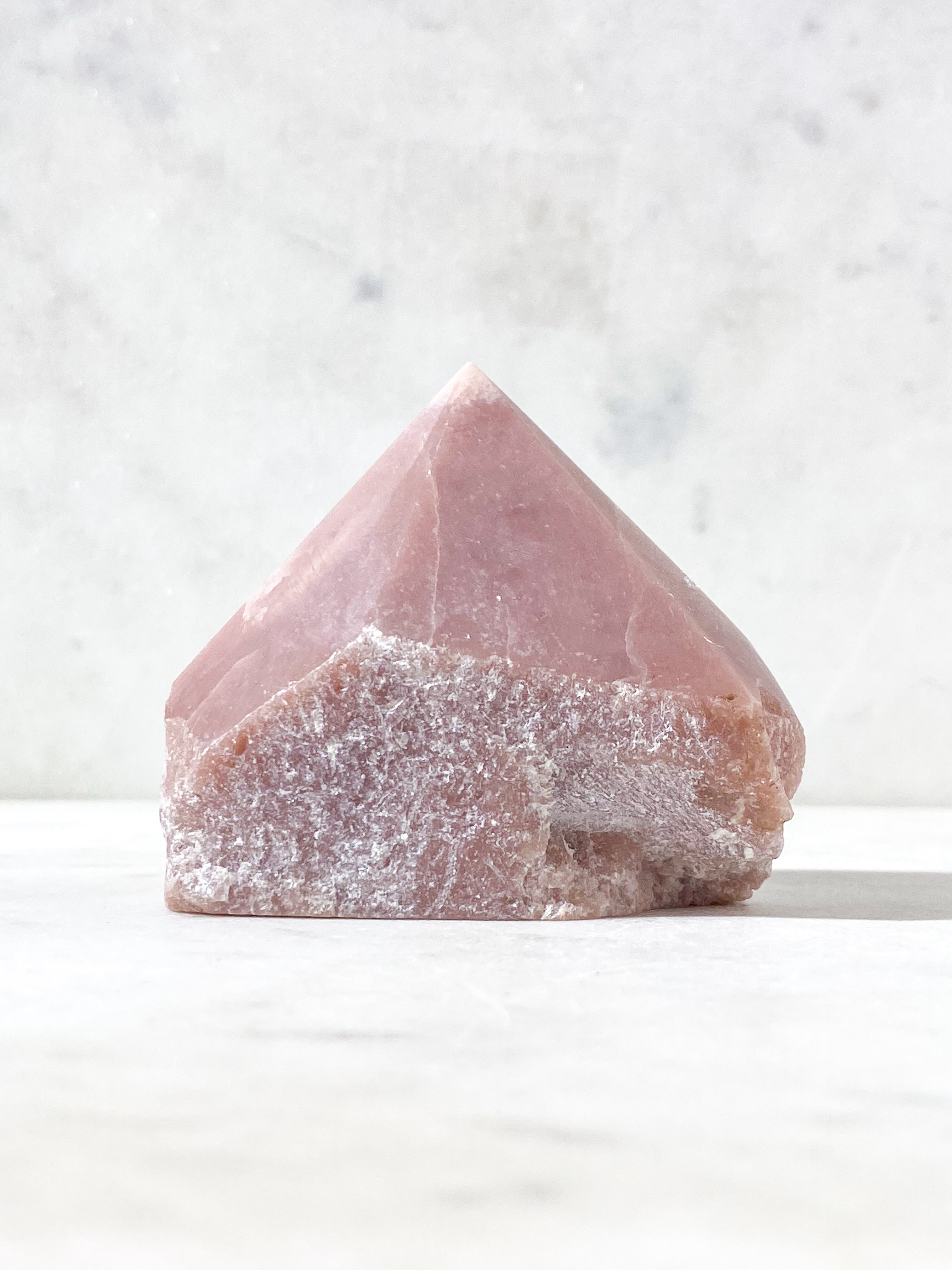 Pink Opal Med Semipoleret Spids (Nr. 3)