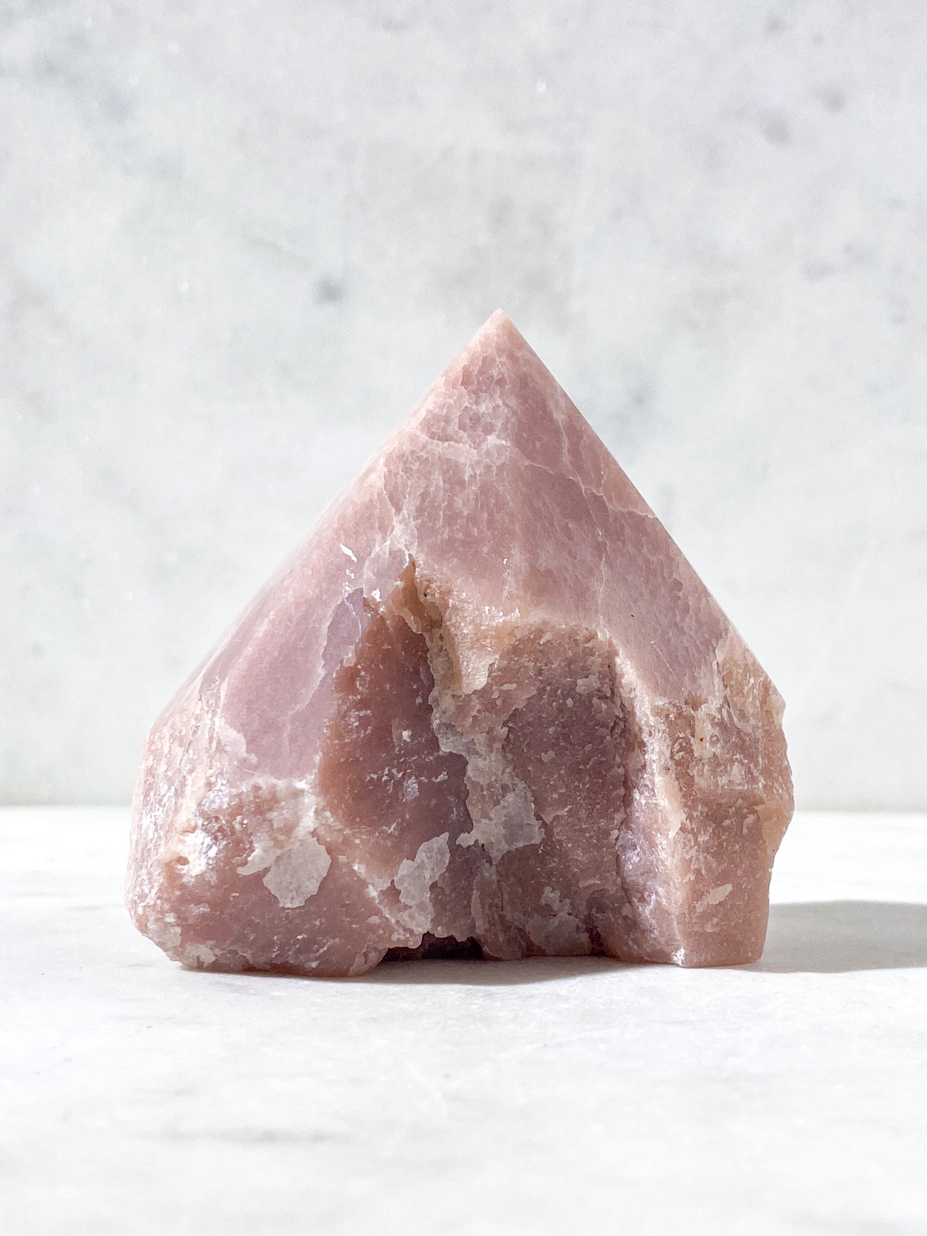 Pink Opal Med Semipoleret Spids (Nr. 4)