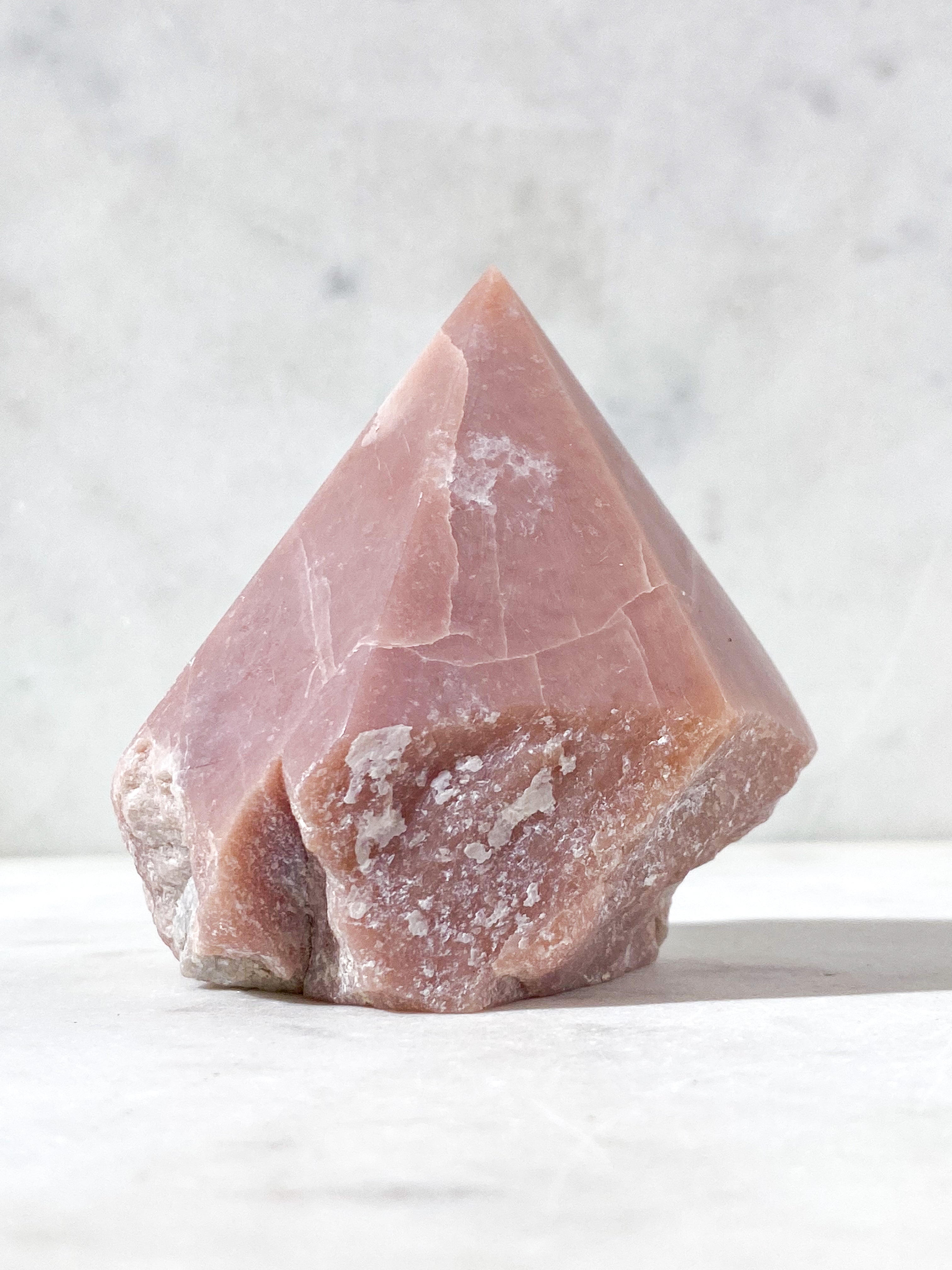 Pink Opal Med Semipoleret Spids (Nr. 5)