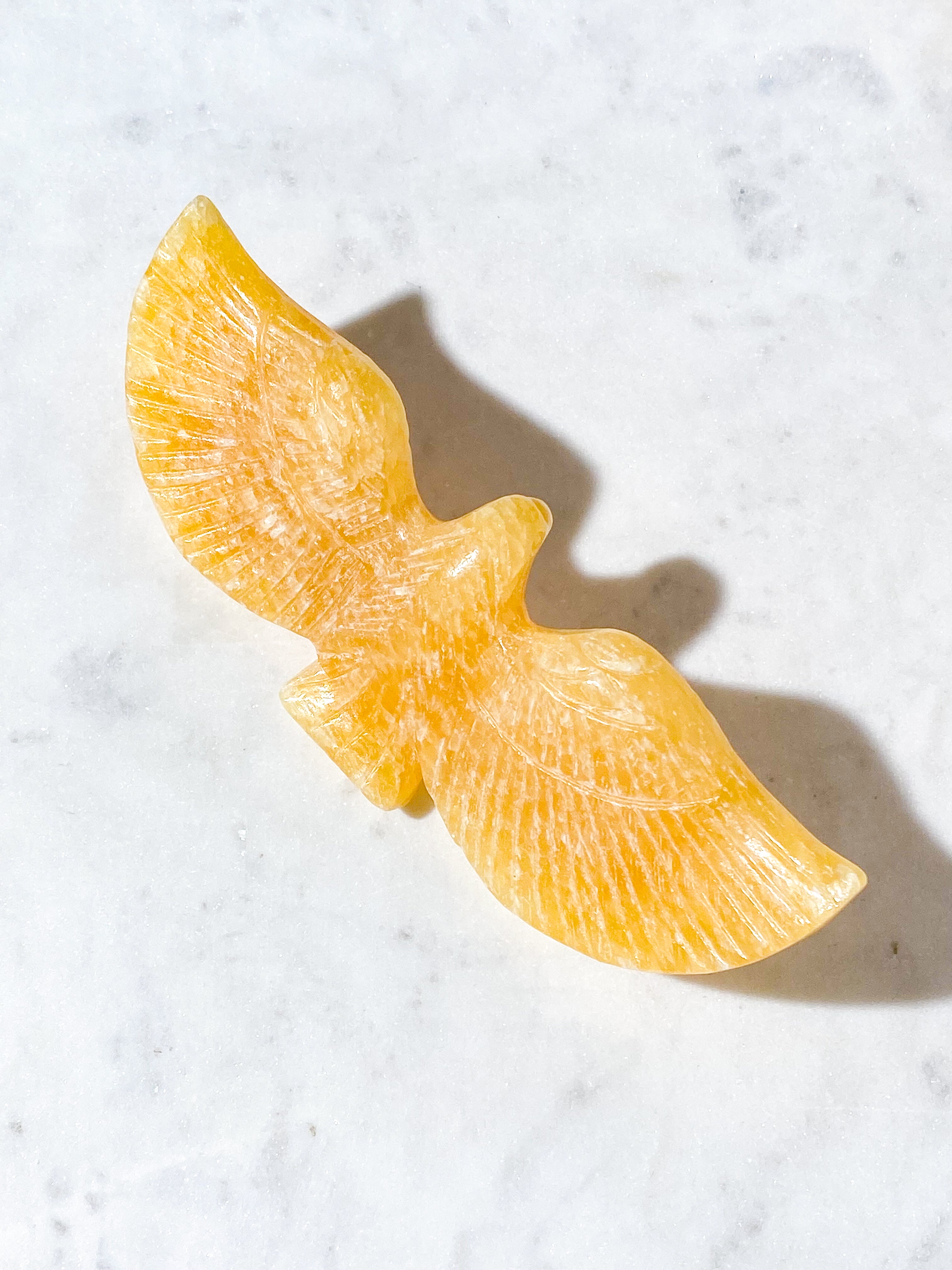 Orange Calcit Ørn (Nr. 1)