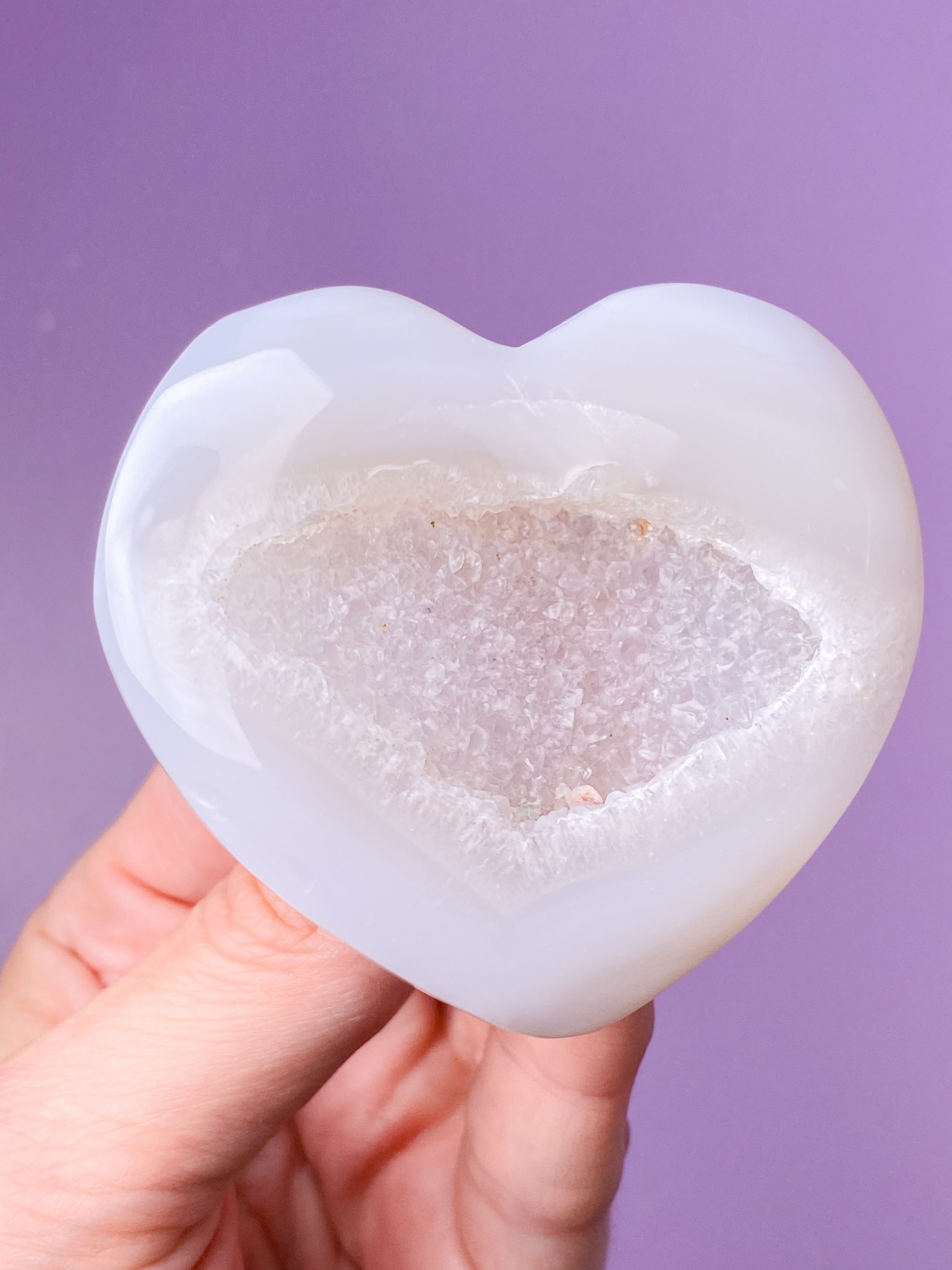 Druzy Agat Hjerte (Nr. 4)