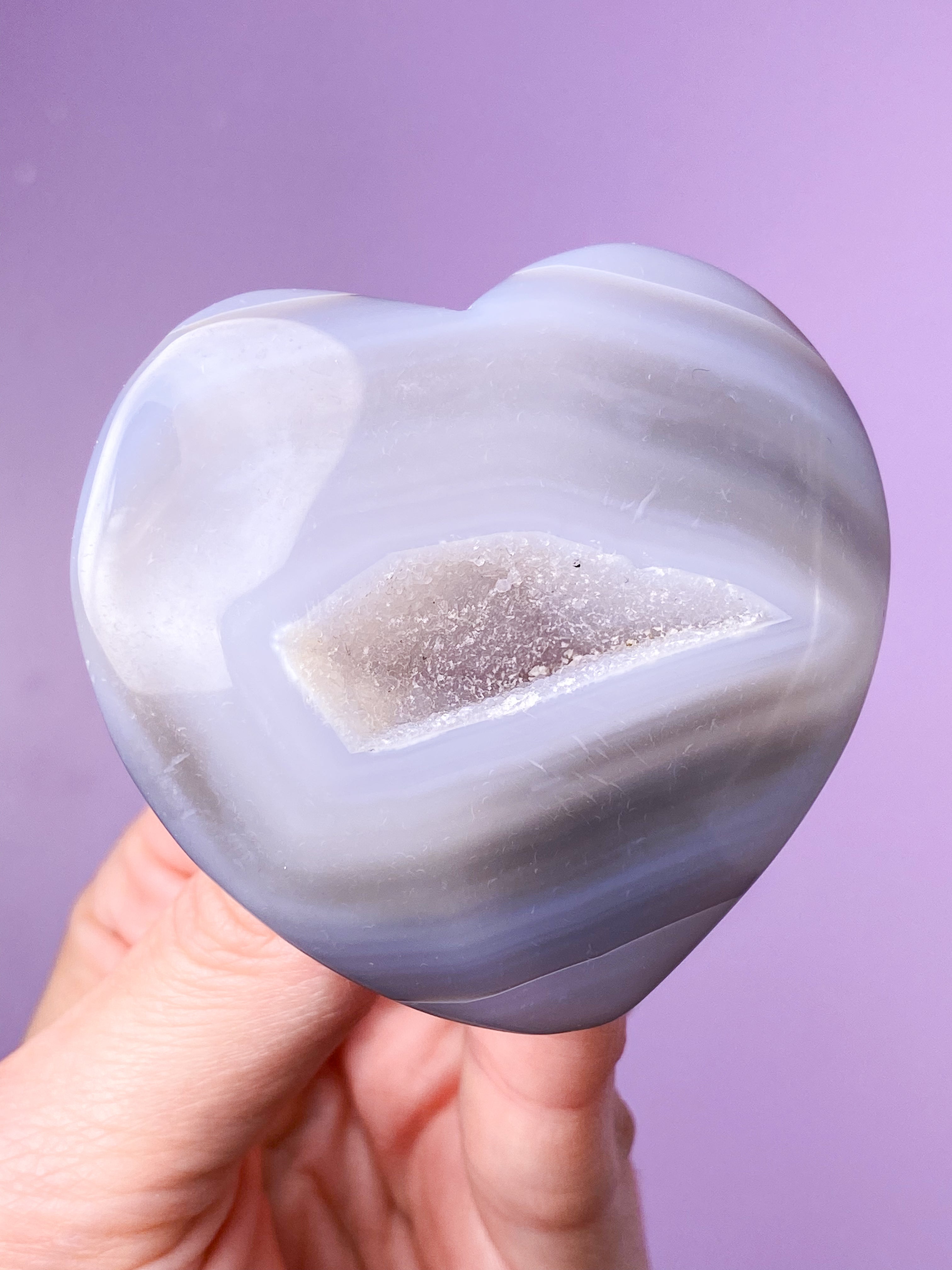 Druzy Agat Hjerte (Nr. 8)