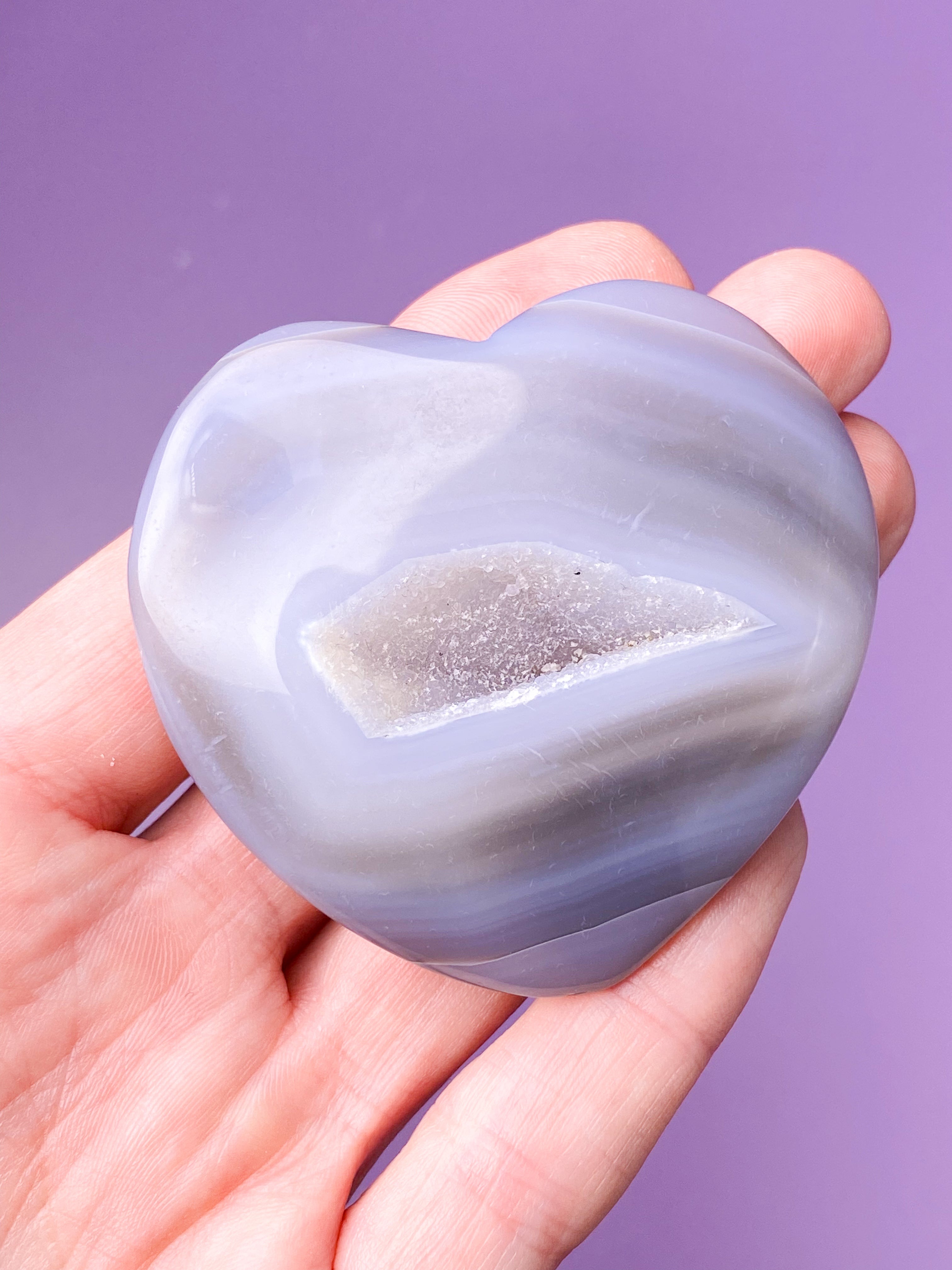 Druzy Agat Hjerte (Nr. 8)