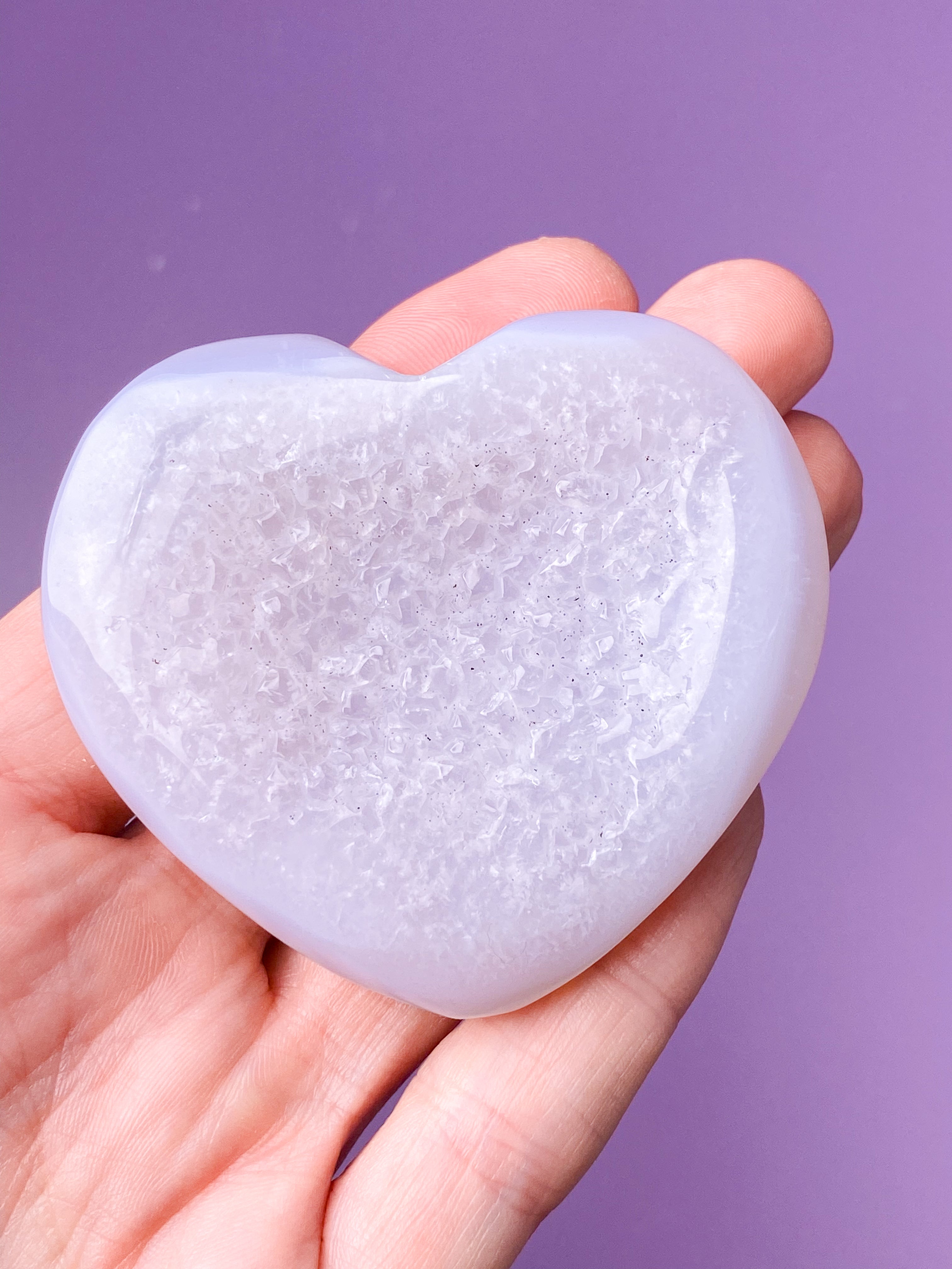 Druzy Agat Hjerte (Nr. 10)
