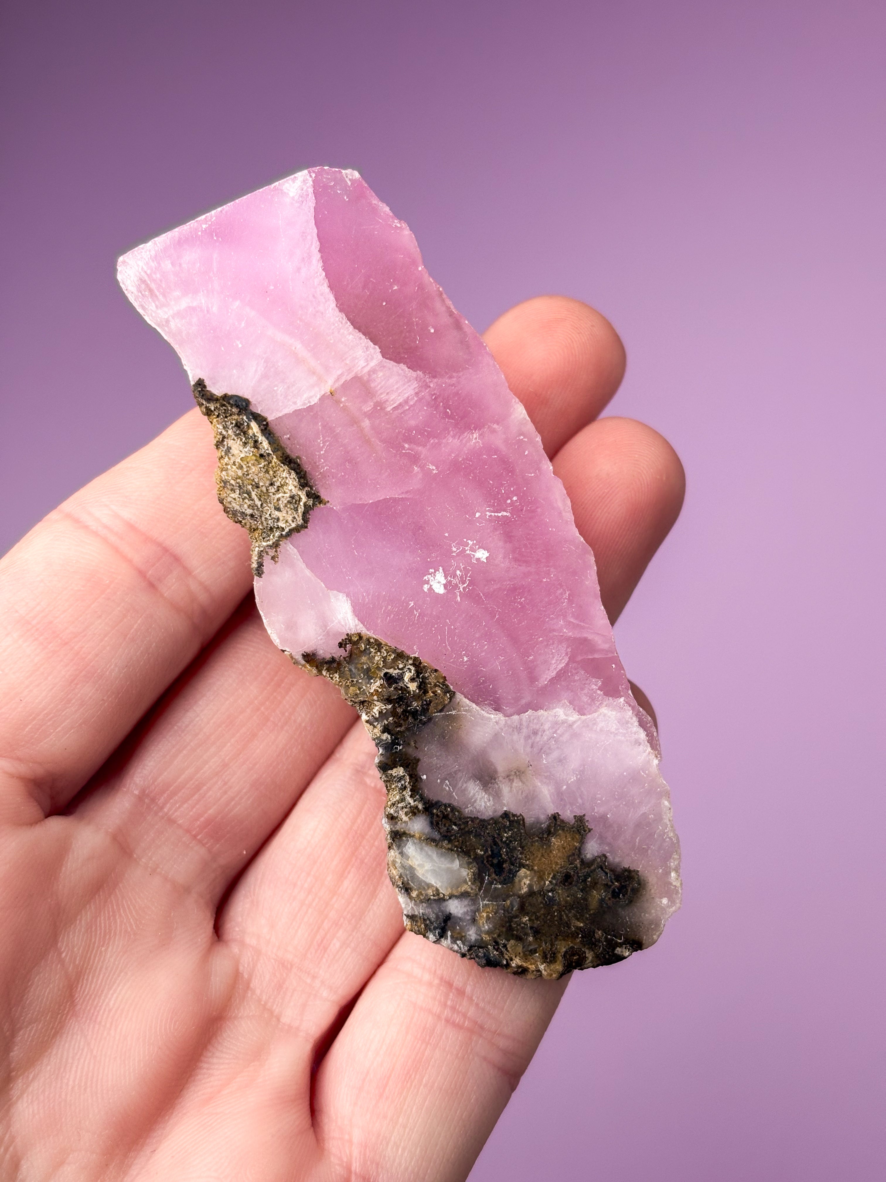 Pink Aragonit Rå (Nr. 6)