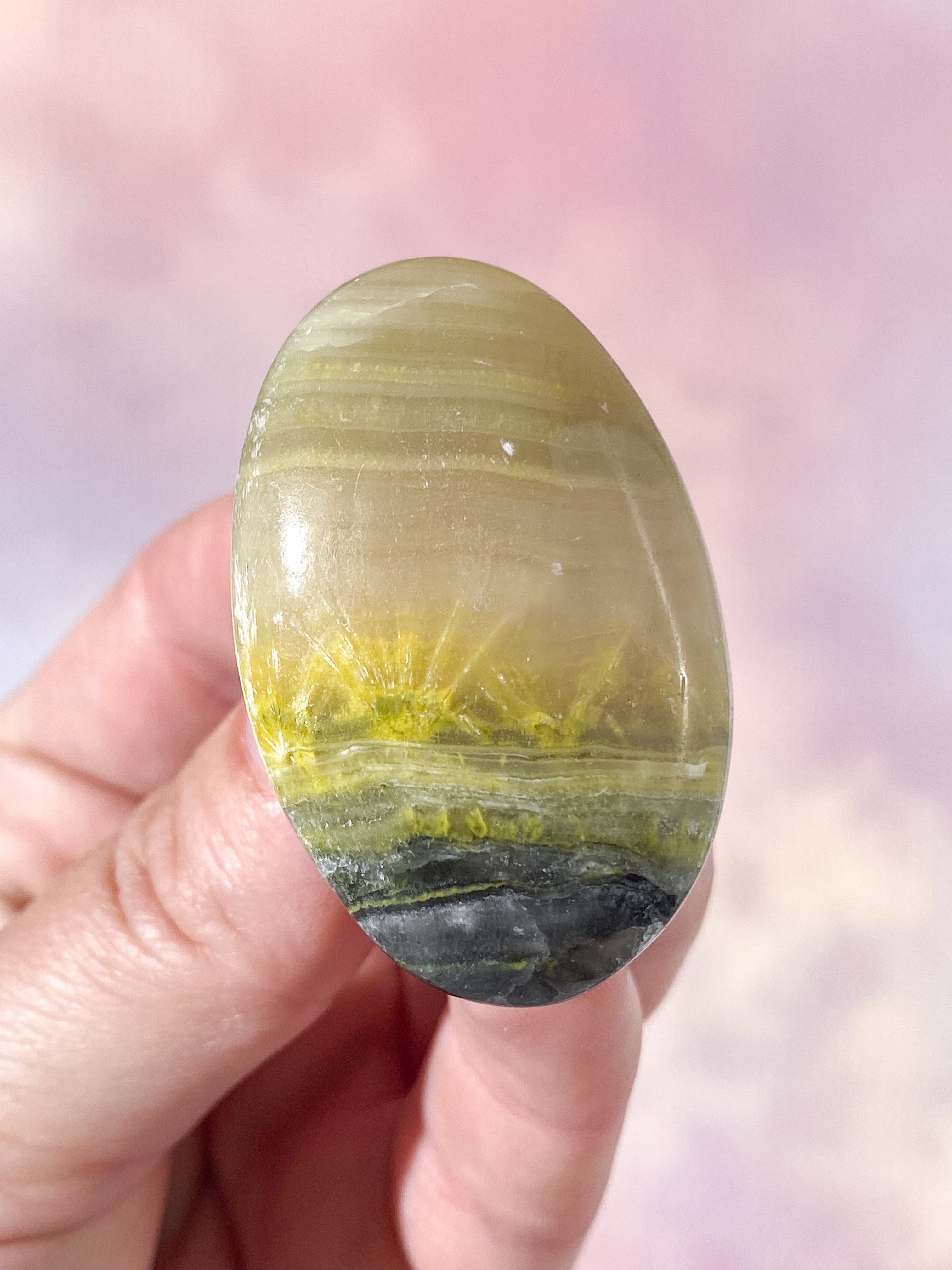 Bumble Bee Calcit Palmstone (Nr. 12)