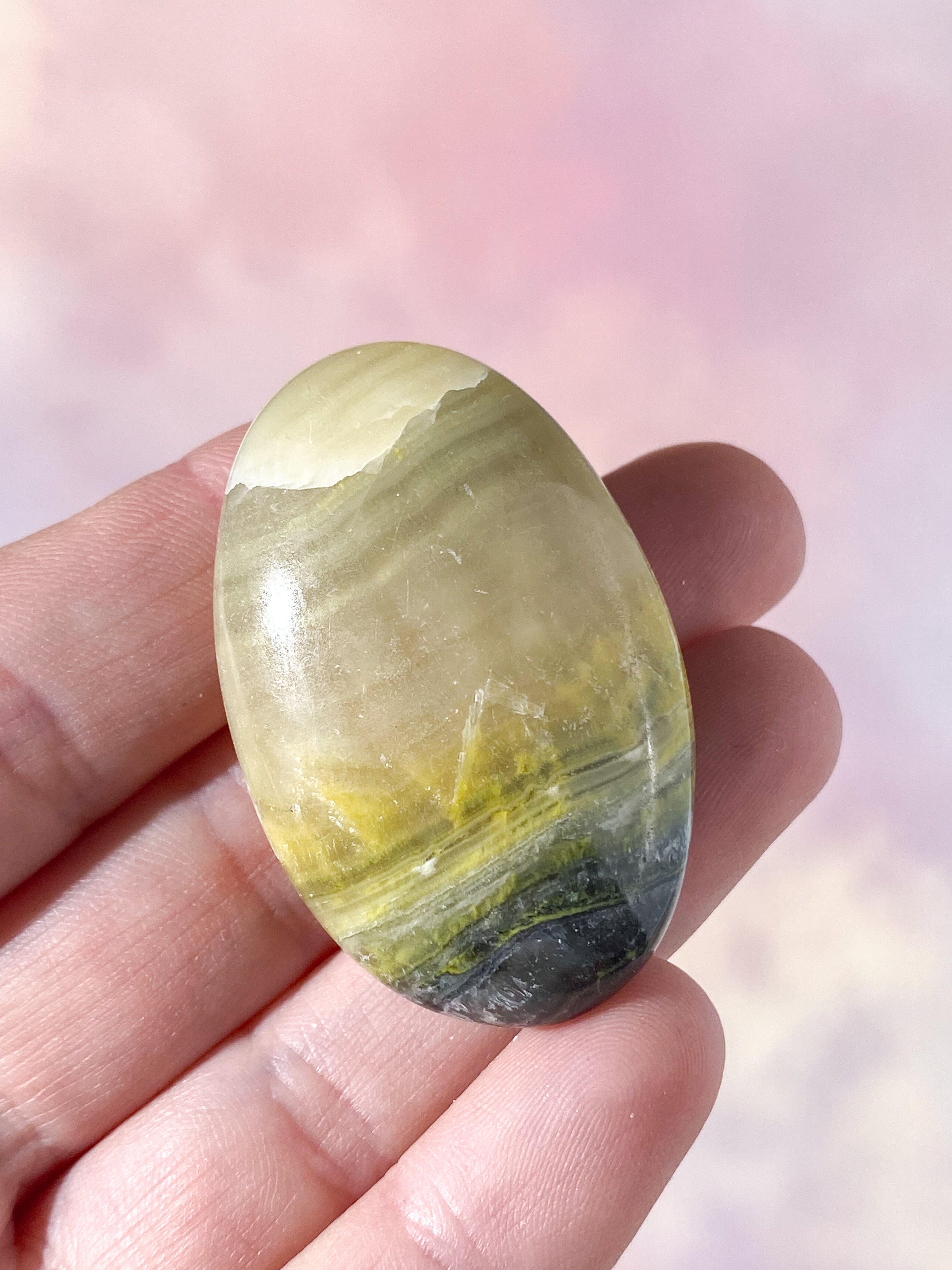 Bumble Bee Calcit Palmstone (Nr. 12)