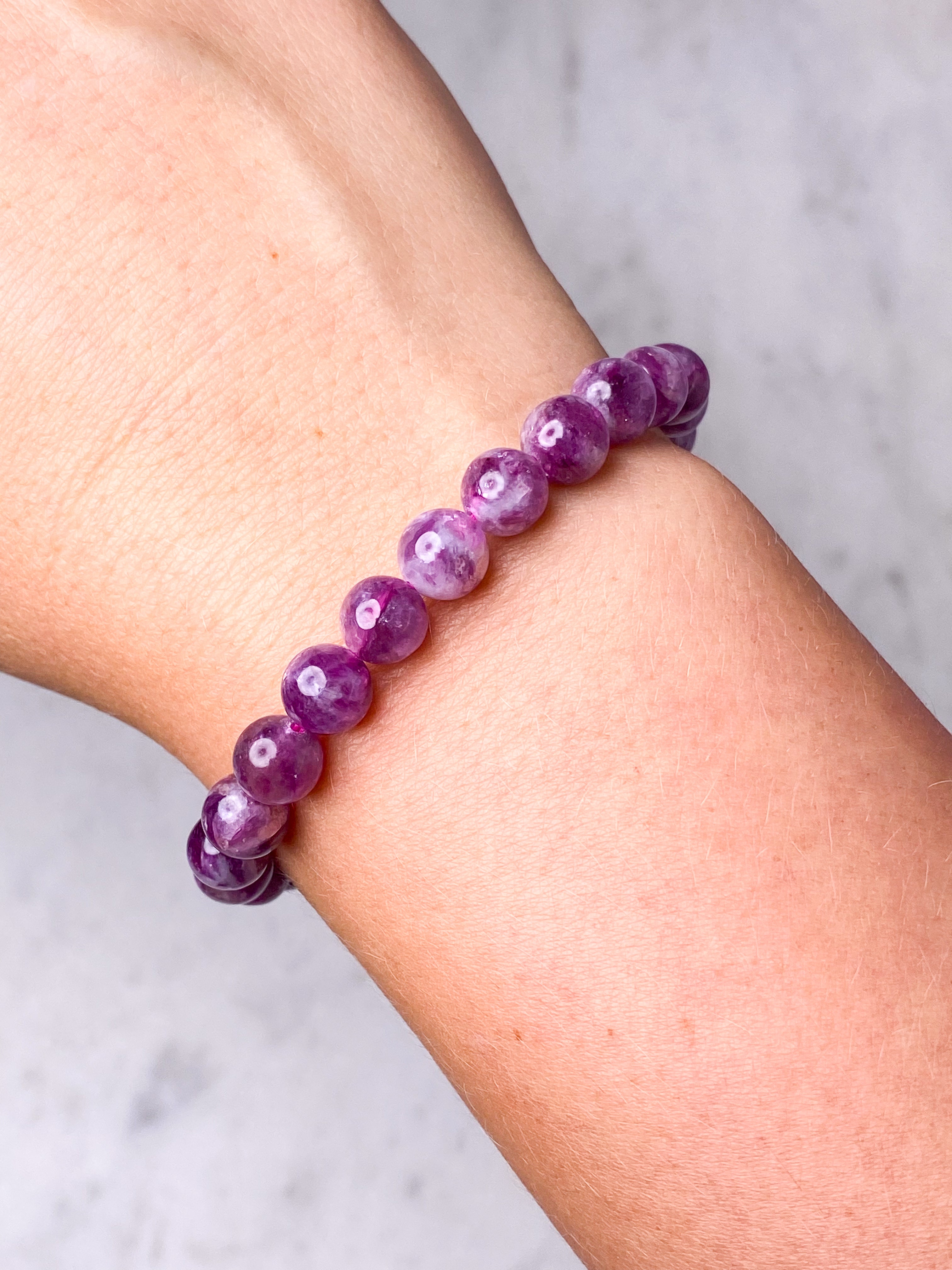 Gemmy Lepidolit Armbånd