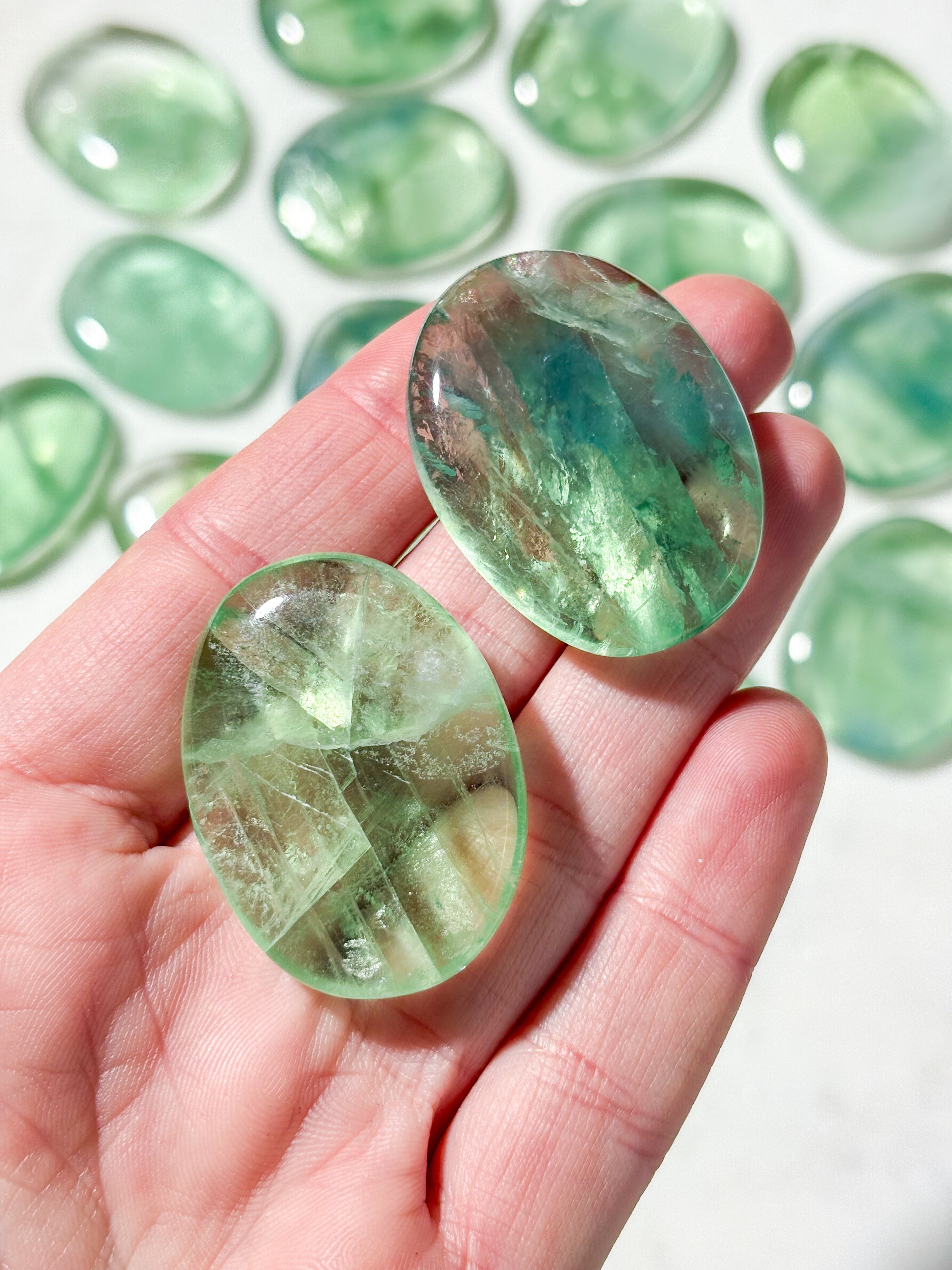 Grøn Fluorit Disc Eksklusiv Kvalitet