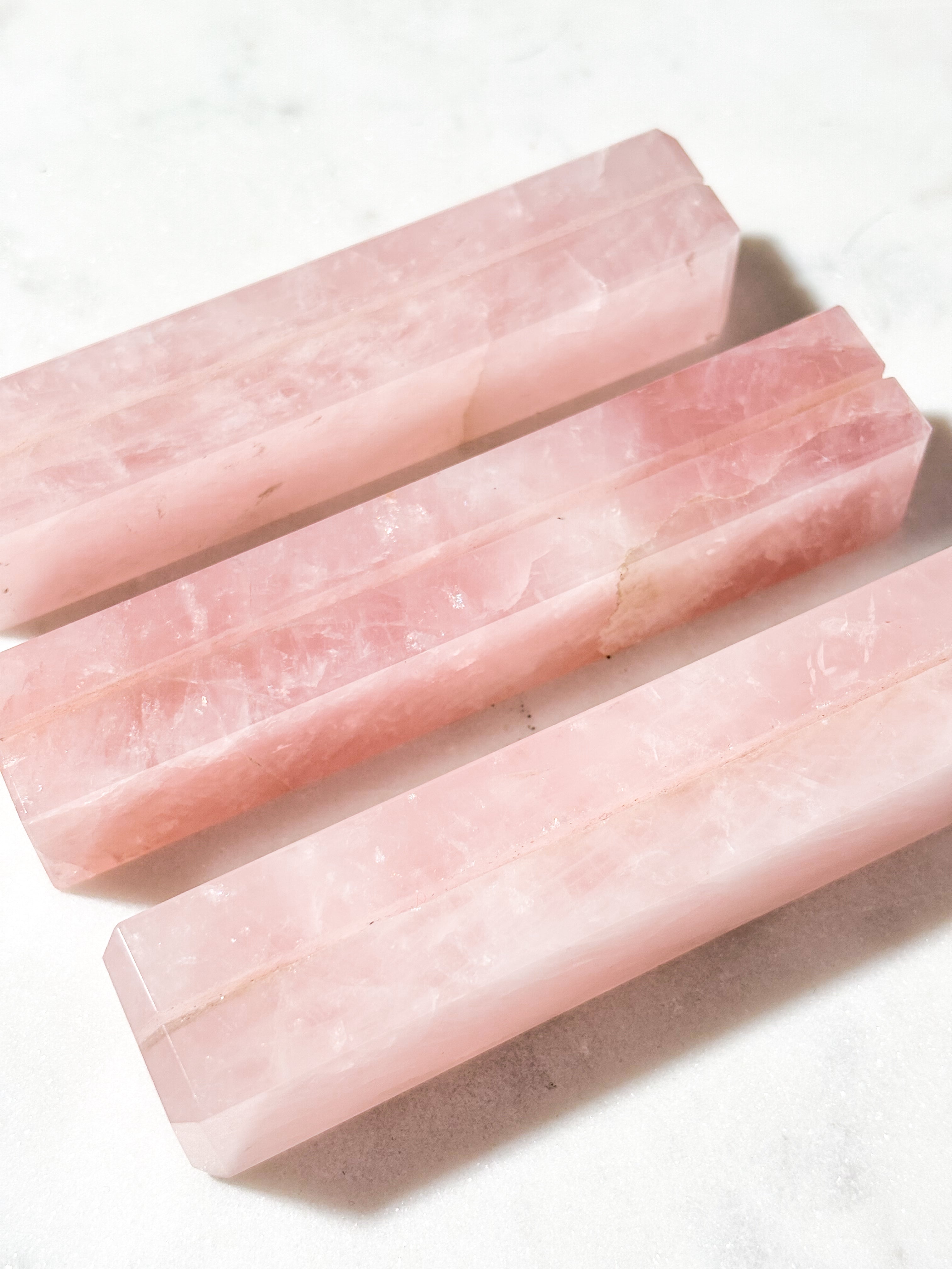 Rosakvarts Kortholder