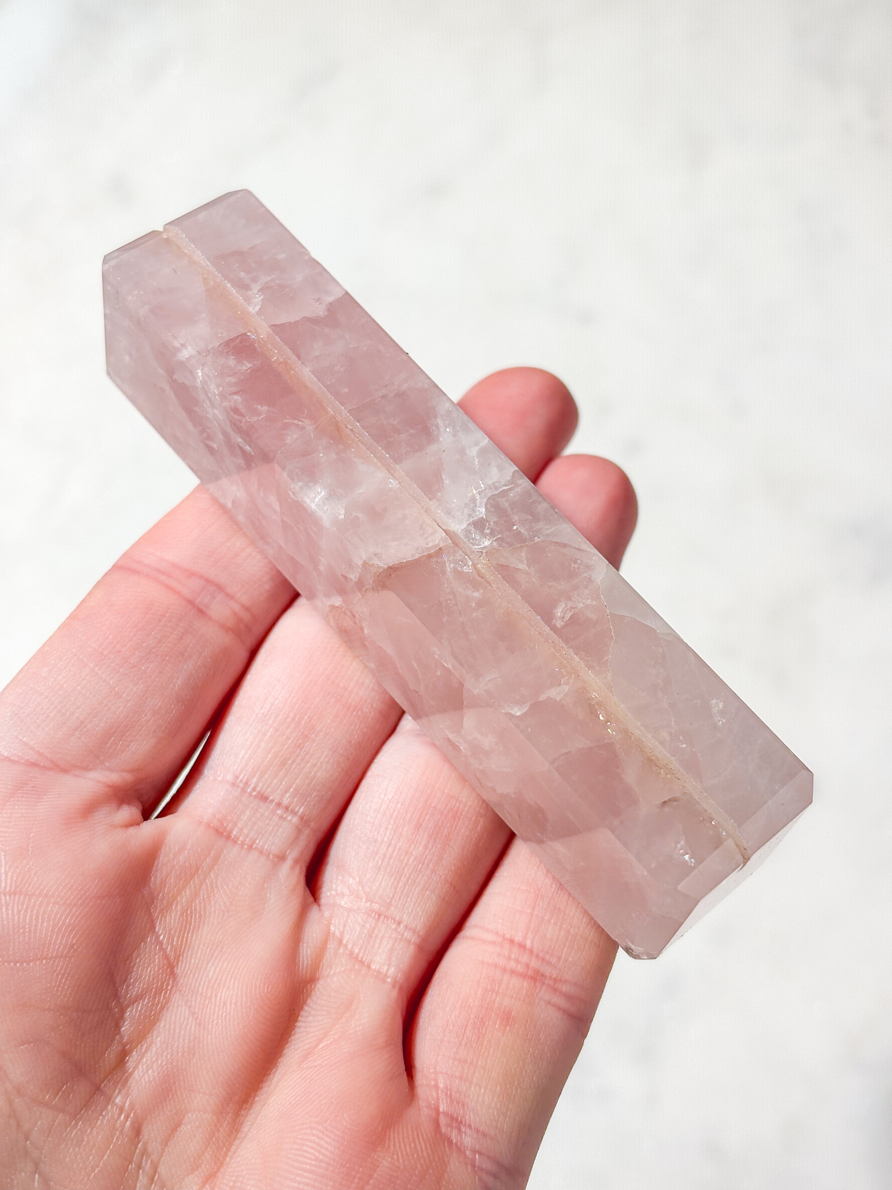 Rosakvarts Kortholder