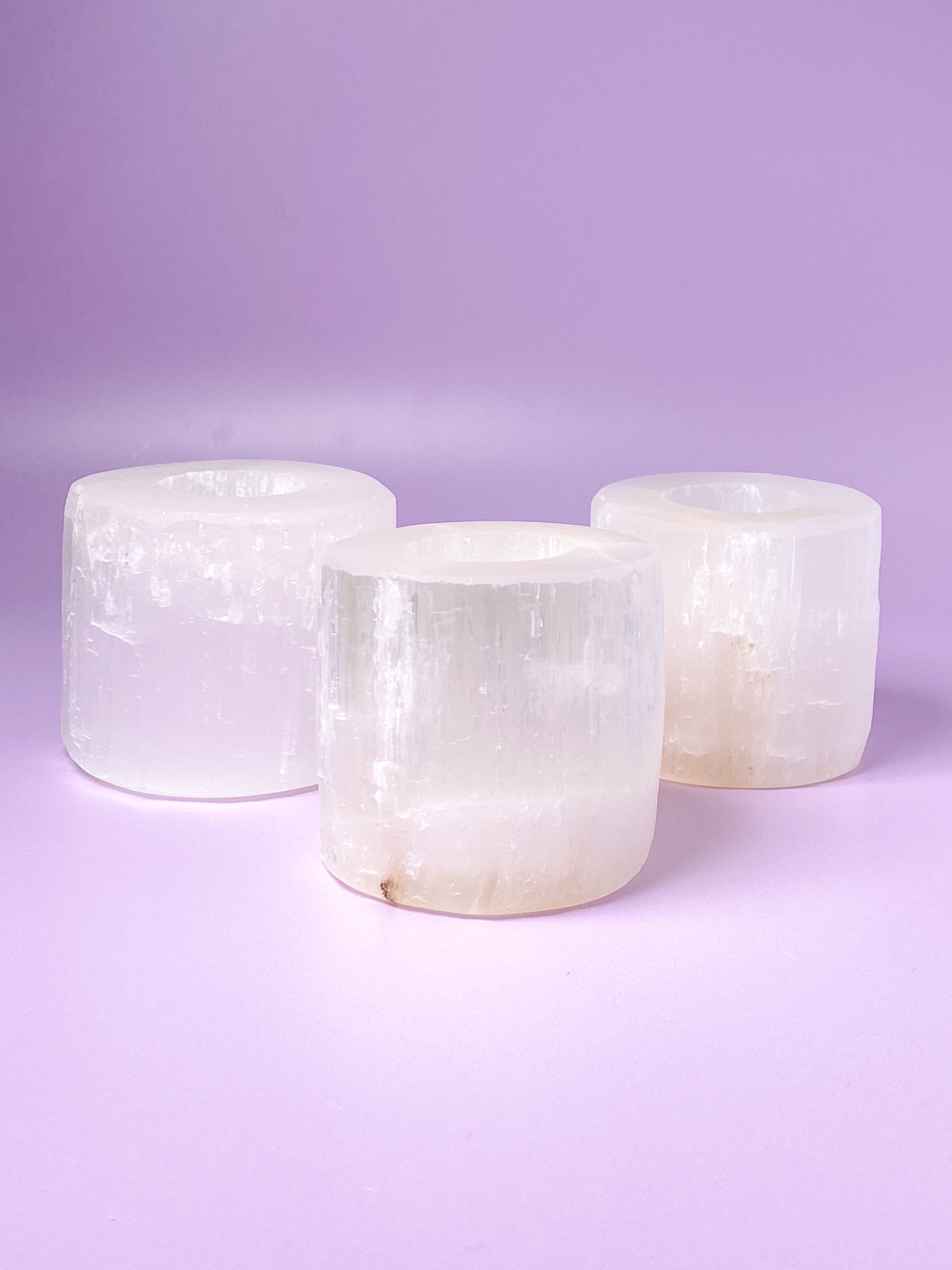 OUTLET - Selenite Polished Tealight Holder