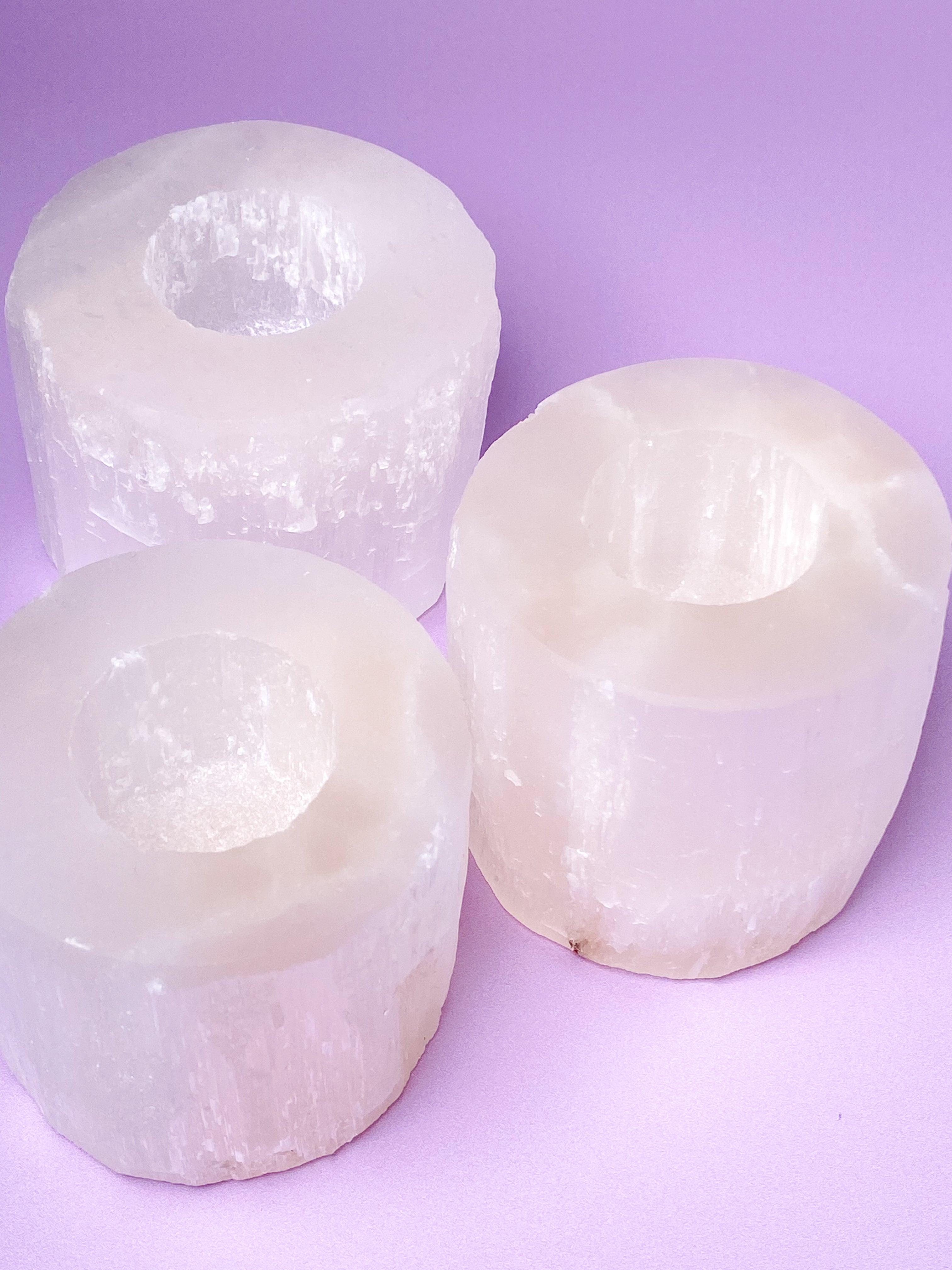 OUTLET - Selenit Fyrfadsholder