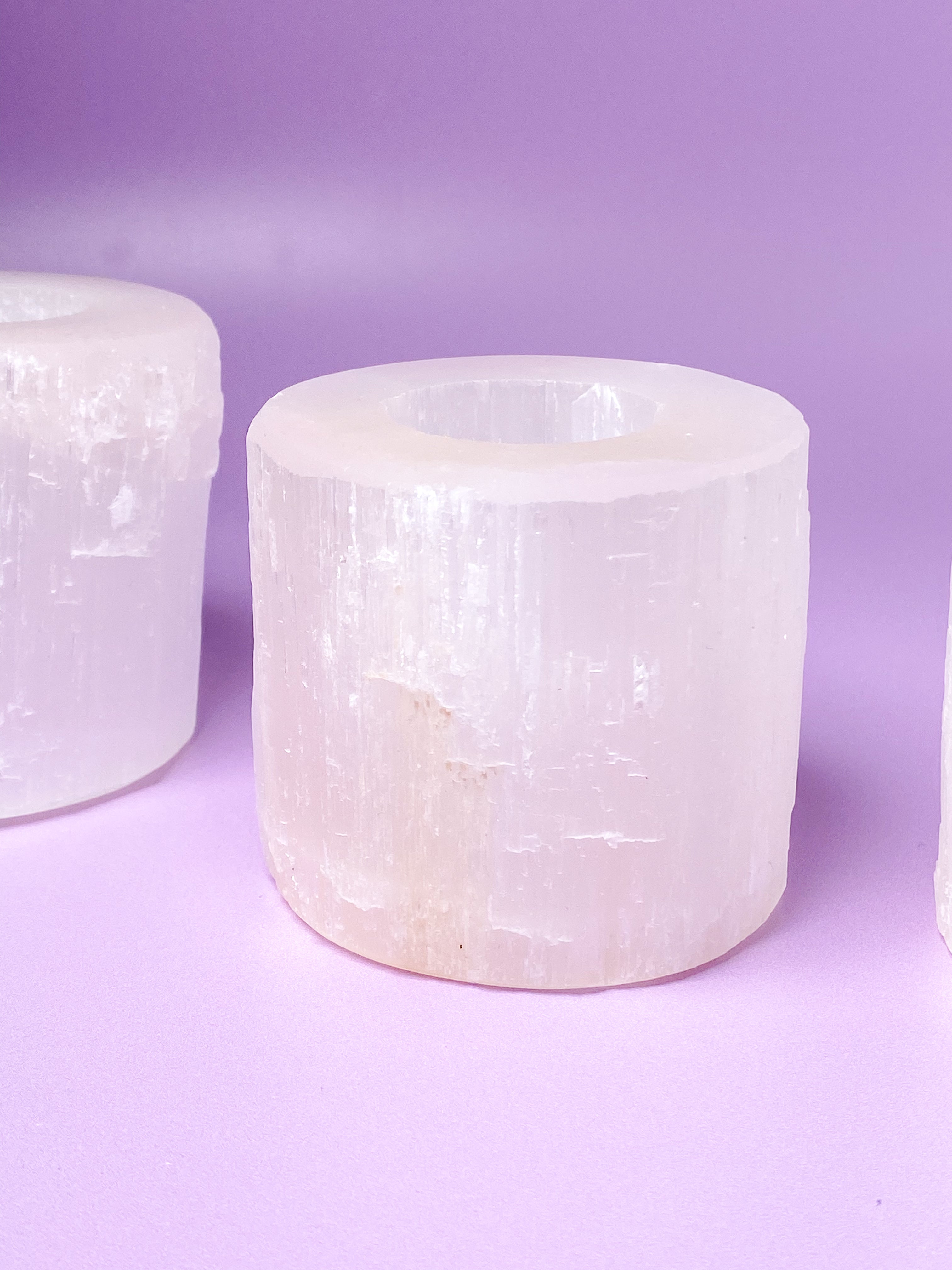 OUTLET - Selenit Fyrfadsholder