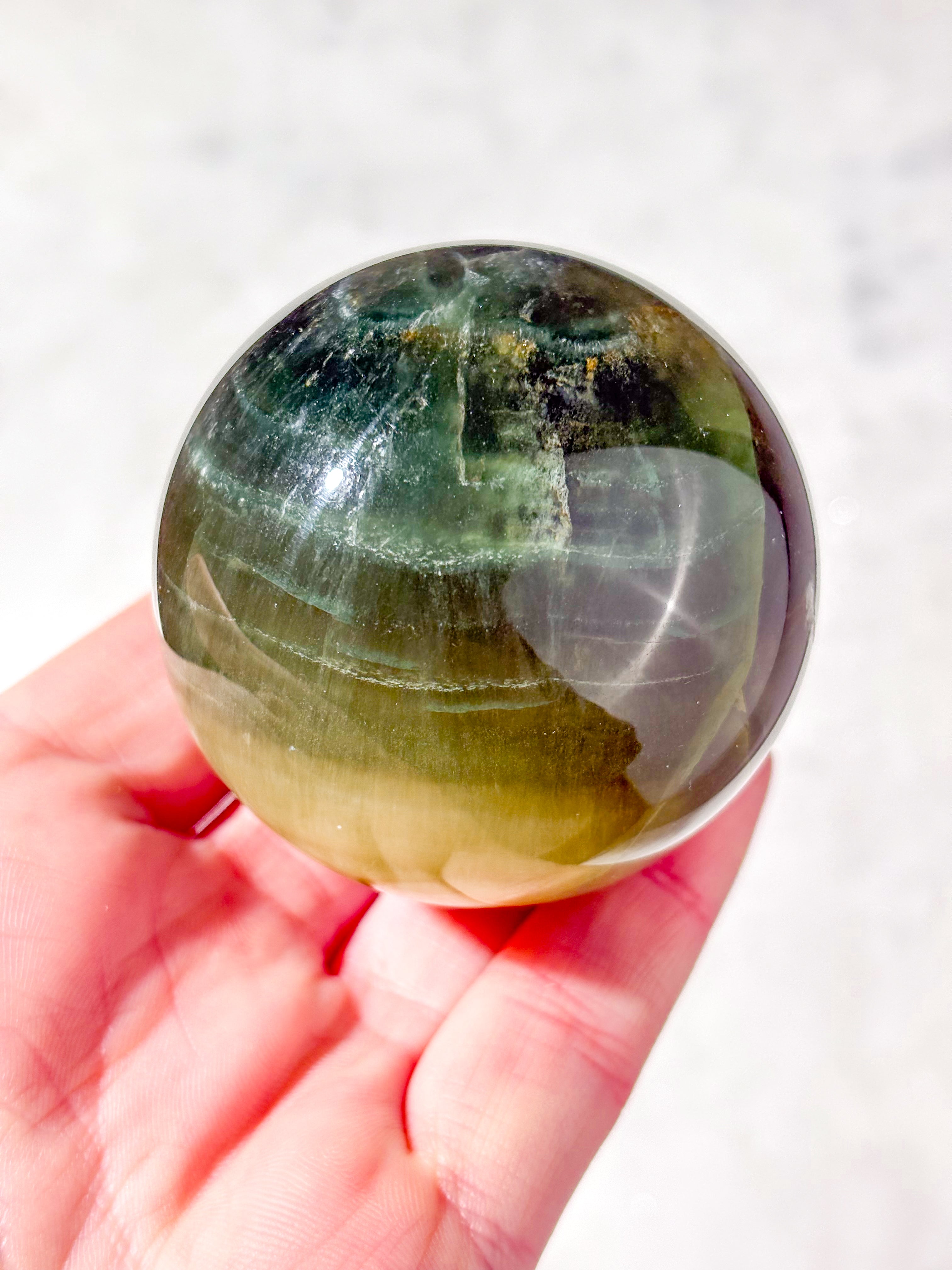 Mango Fluorit Kugle (Nr. 14)