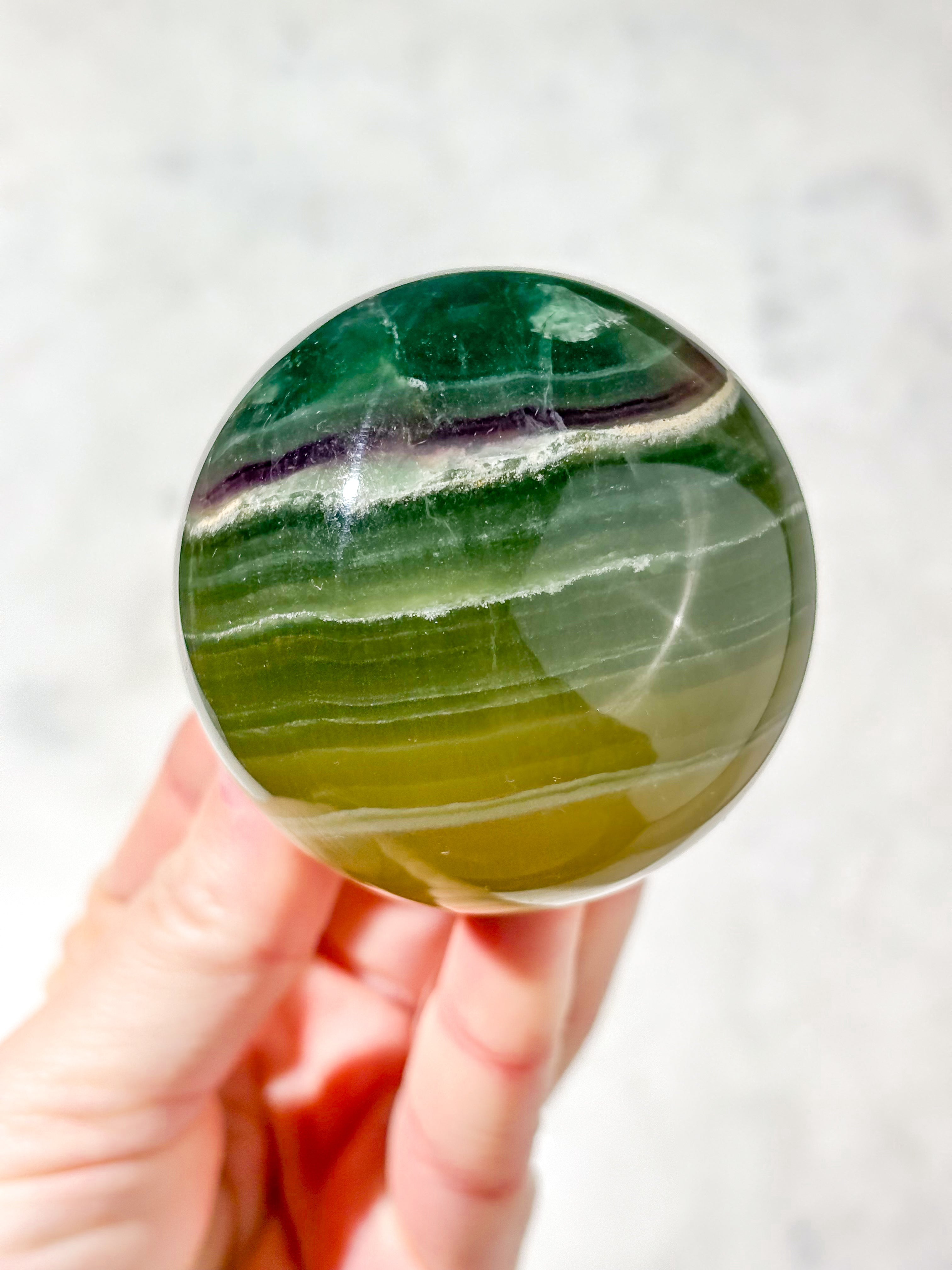 Mango Fluorit Kugle (Nr. 19)