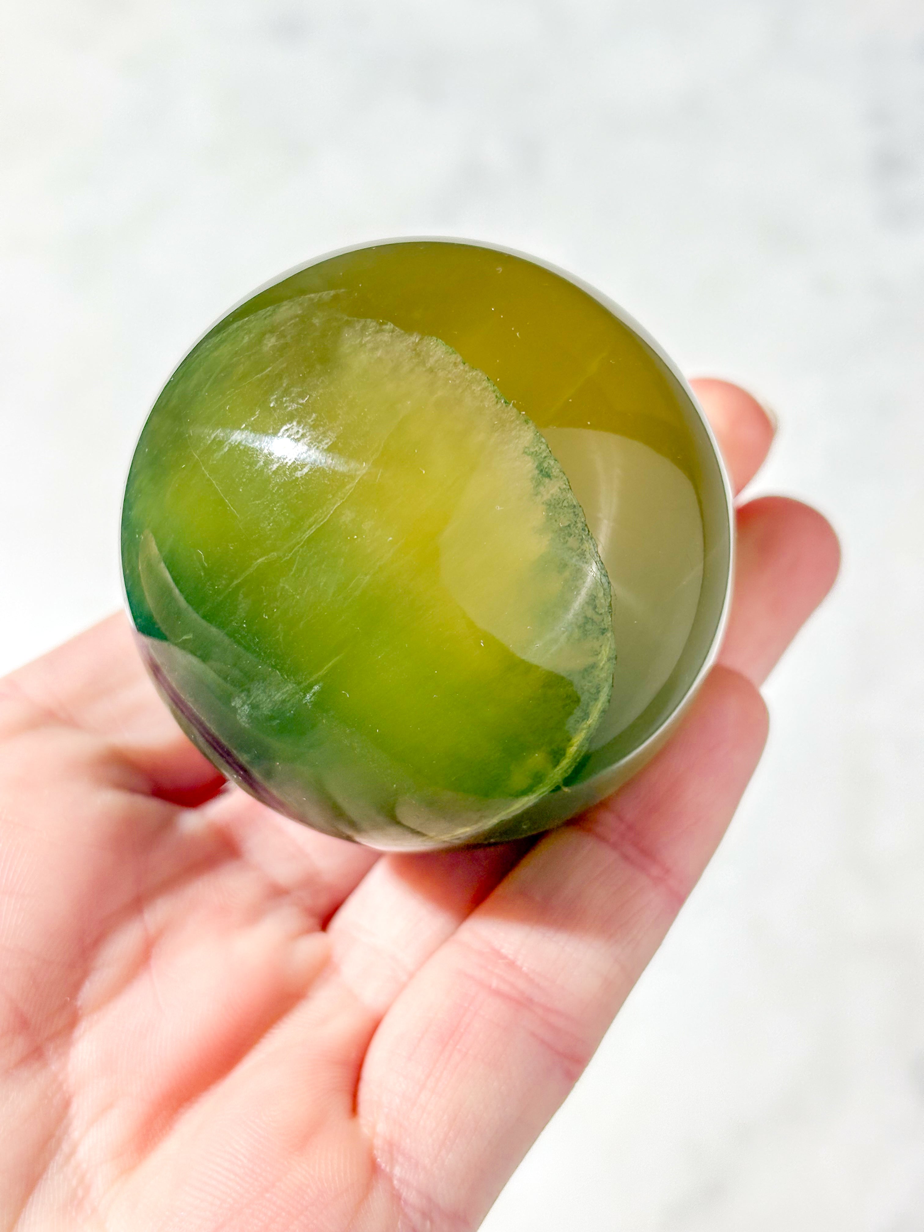 Mango Fluorit Kugle (Nr. 17)