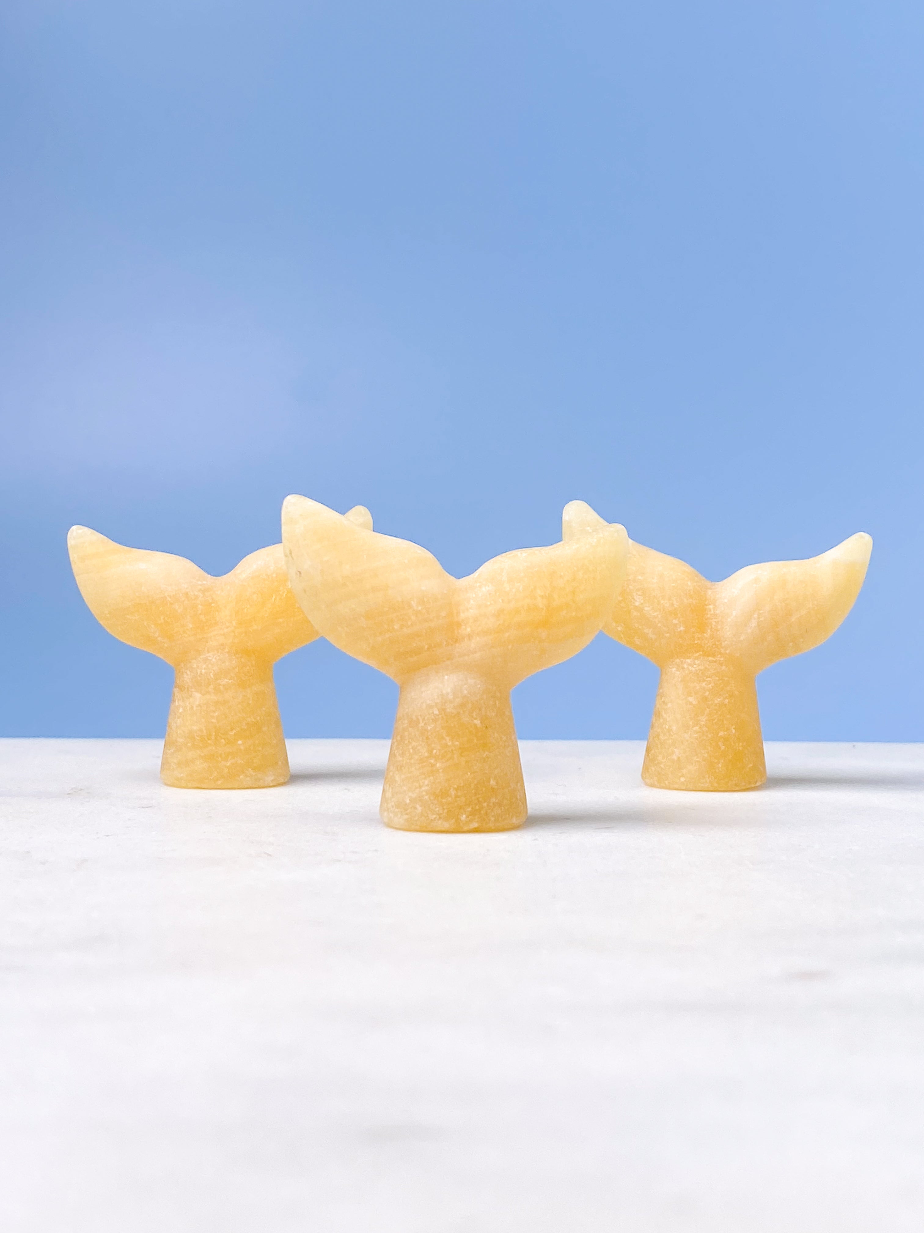 Orange Calcite Pumpkin w. Ribbon