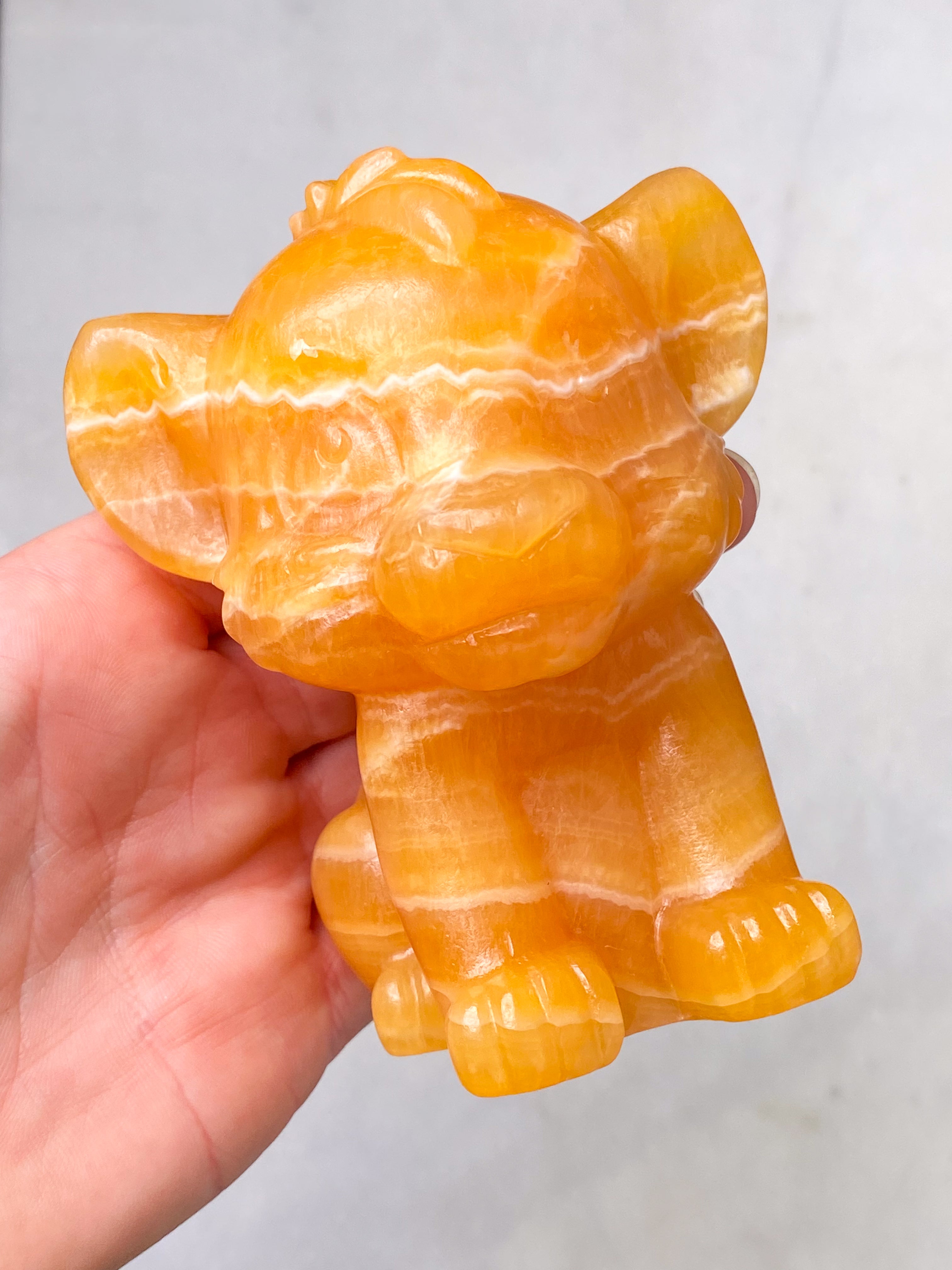 Stor Orange Calcit Simba