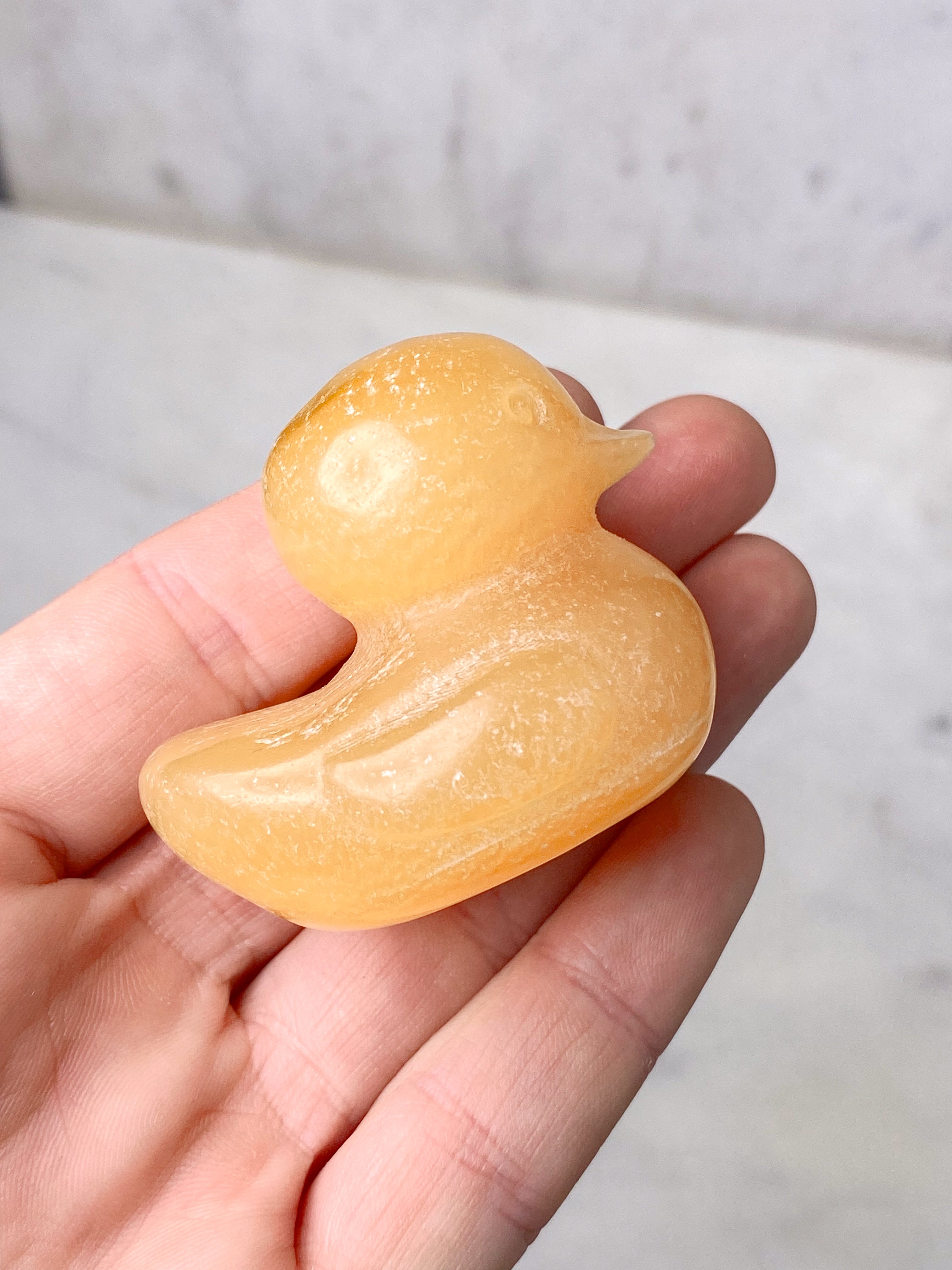 Orange Calcite Pumpkin w. Ribbon