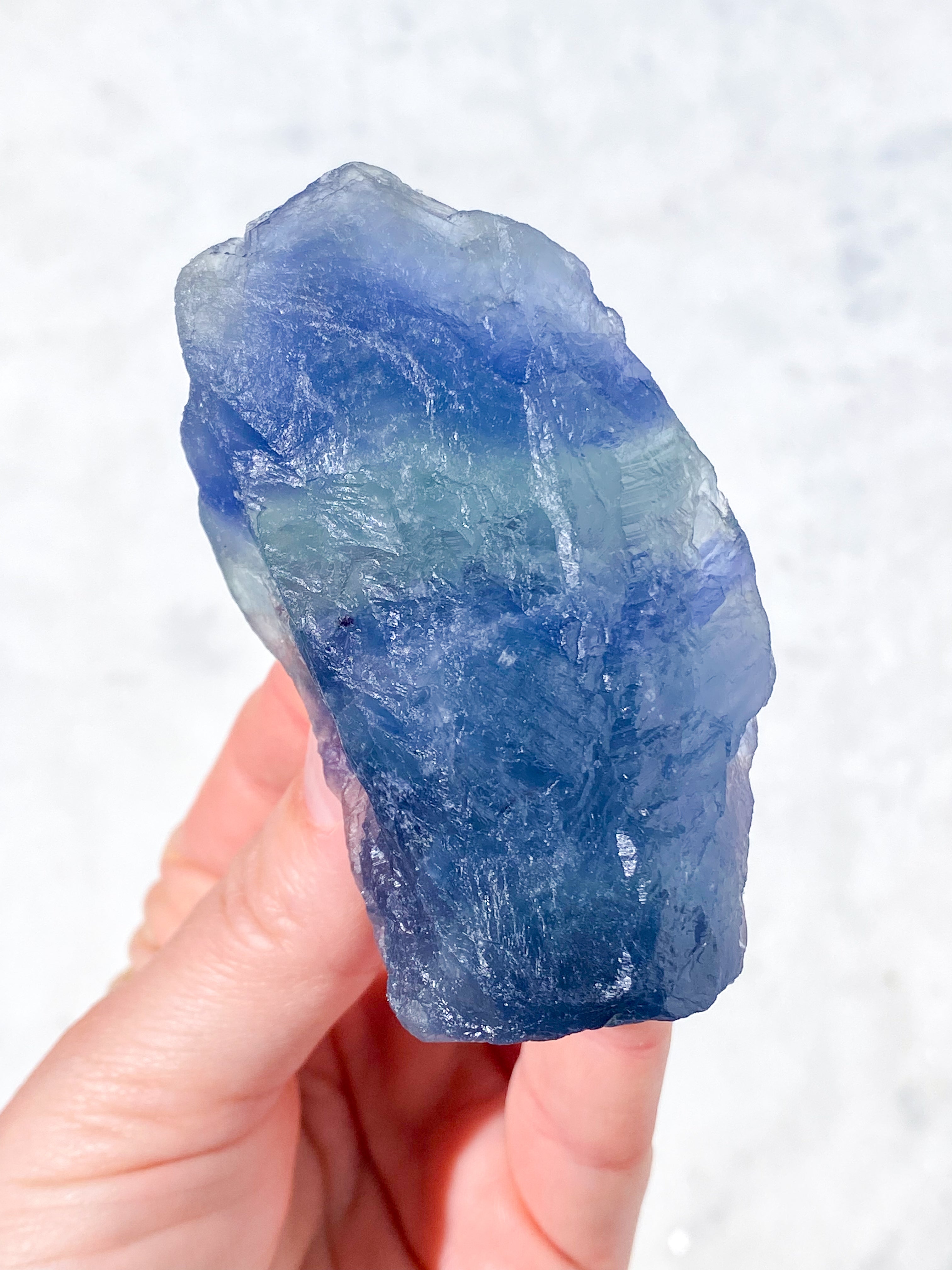 Blå Fluorit Rå (Nr. 3)