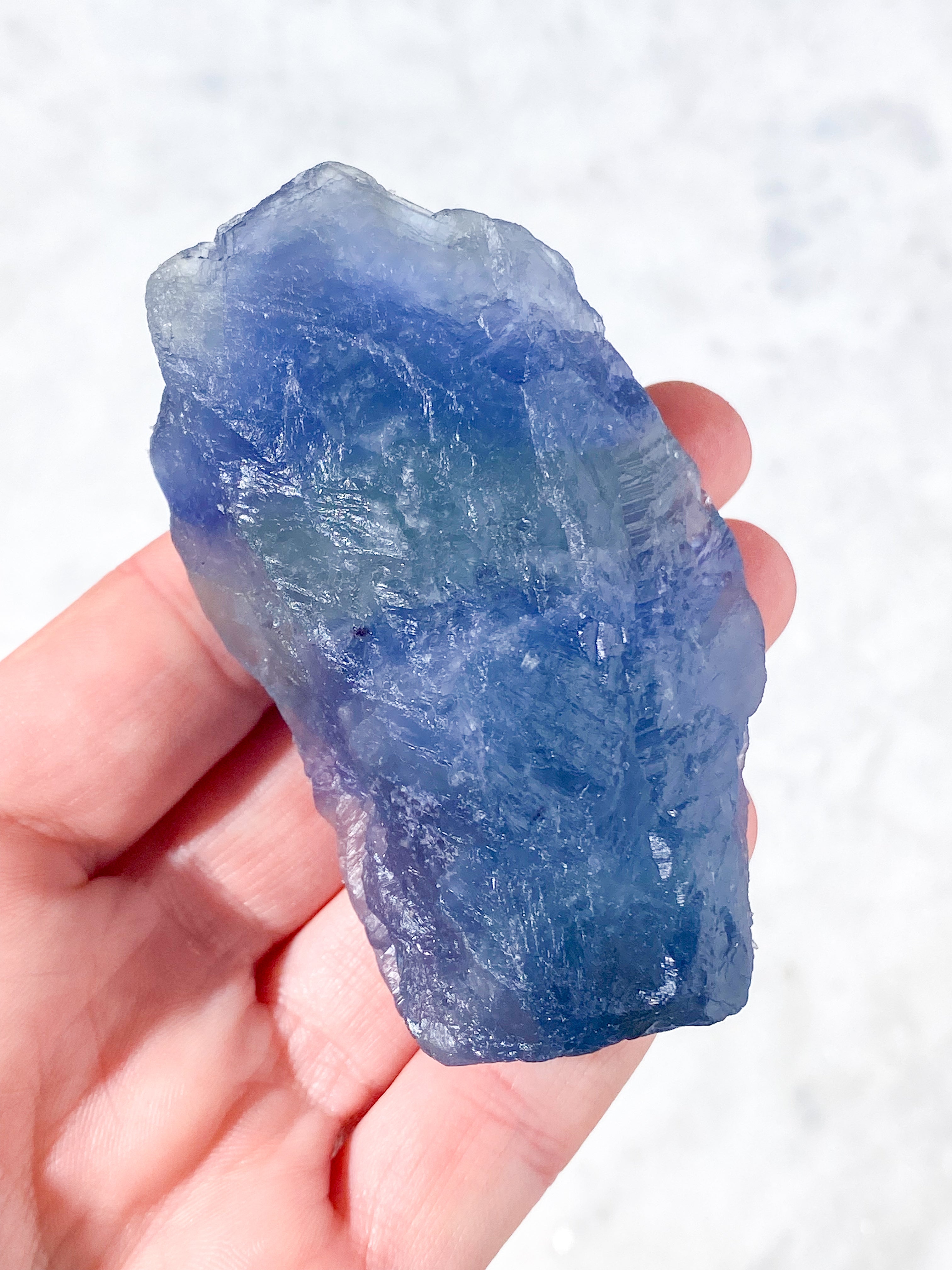 Blå Fluorit Rå (Nr. 3)