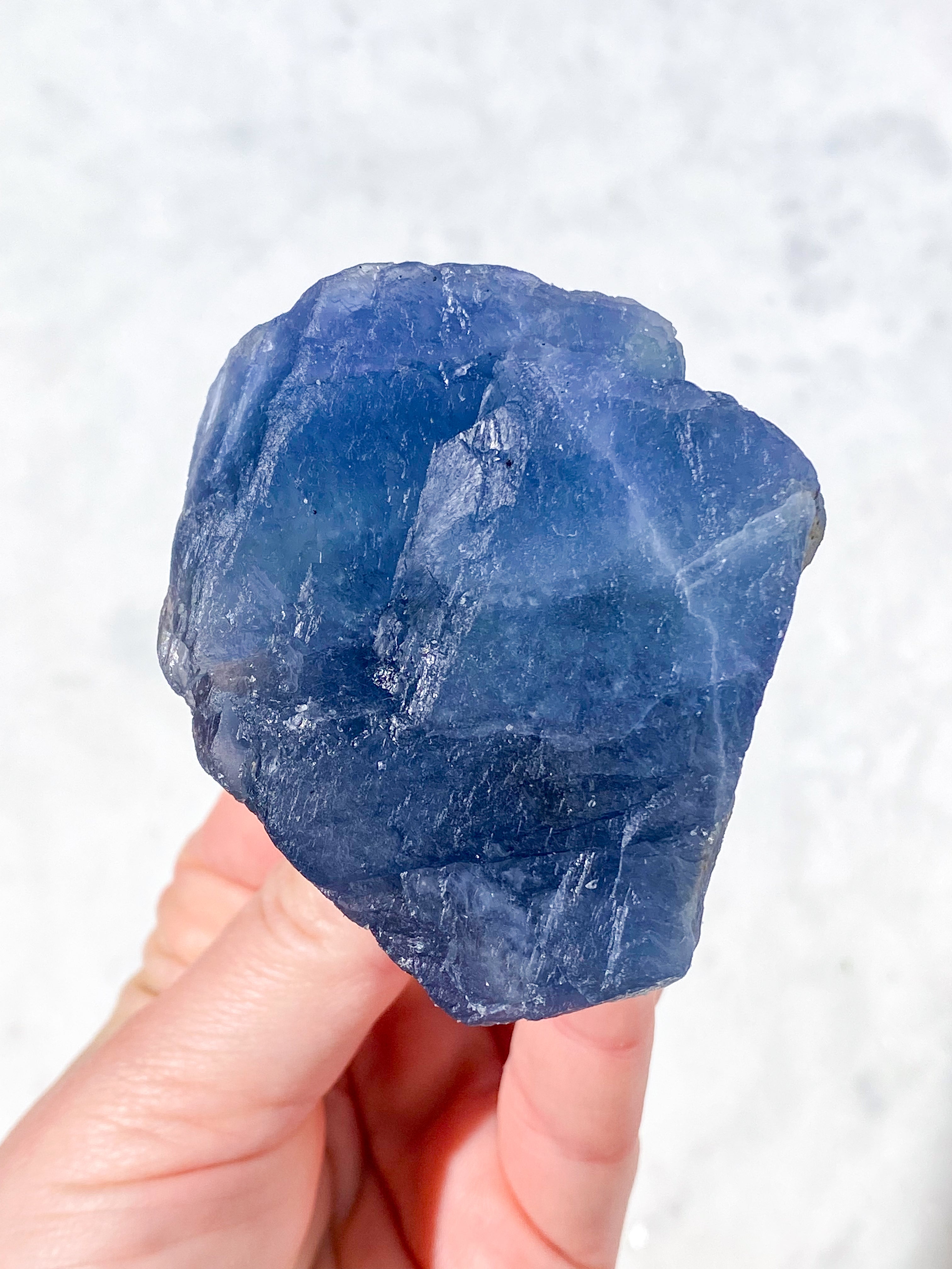 Blå Fluorit Rå (Nr. 4)