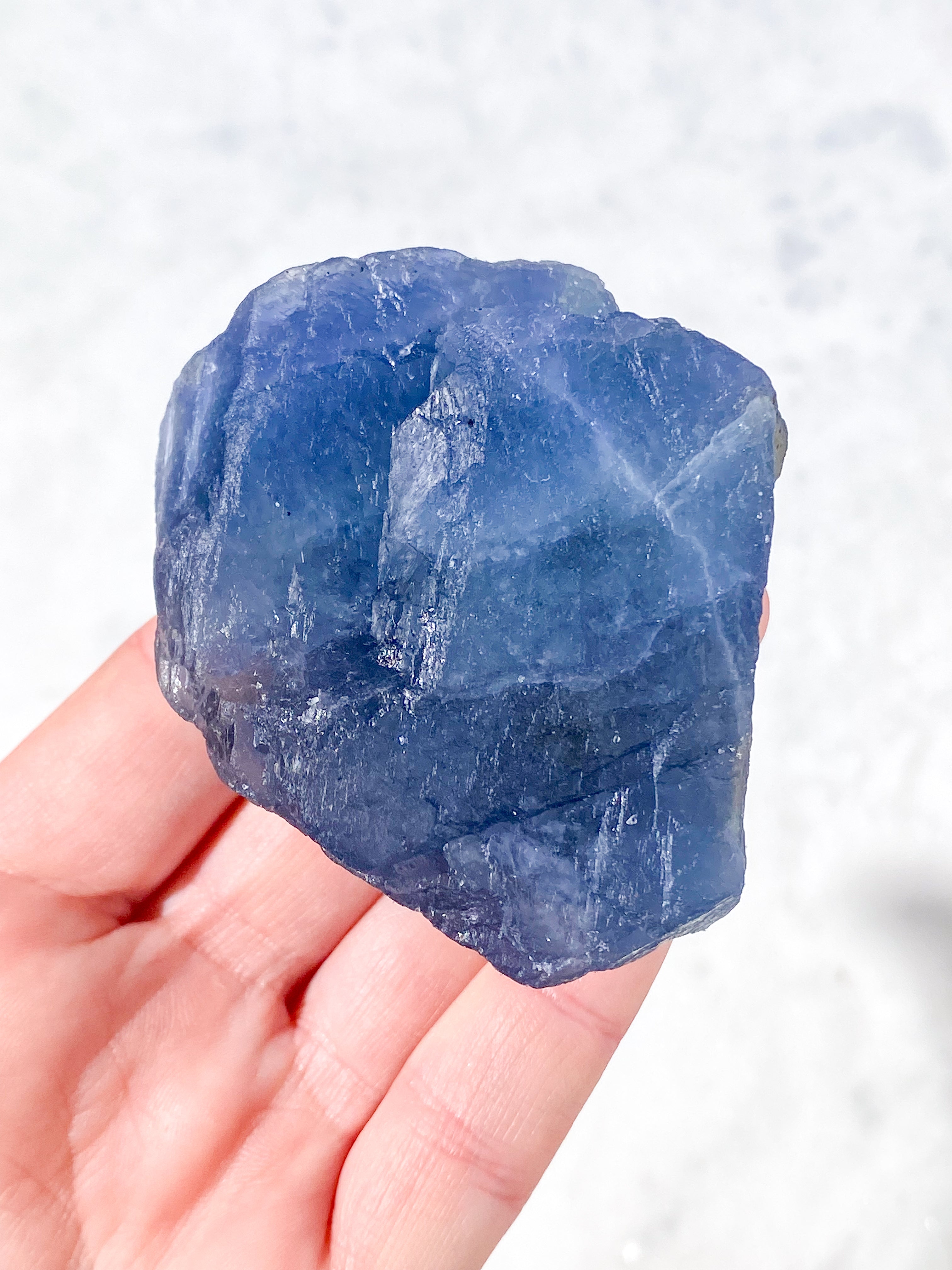 Blå Fluorit Rå (Nr. 4)