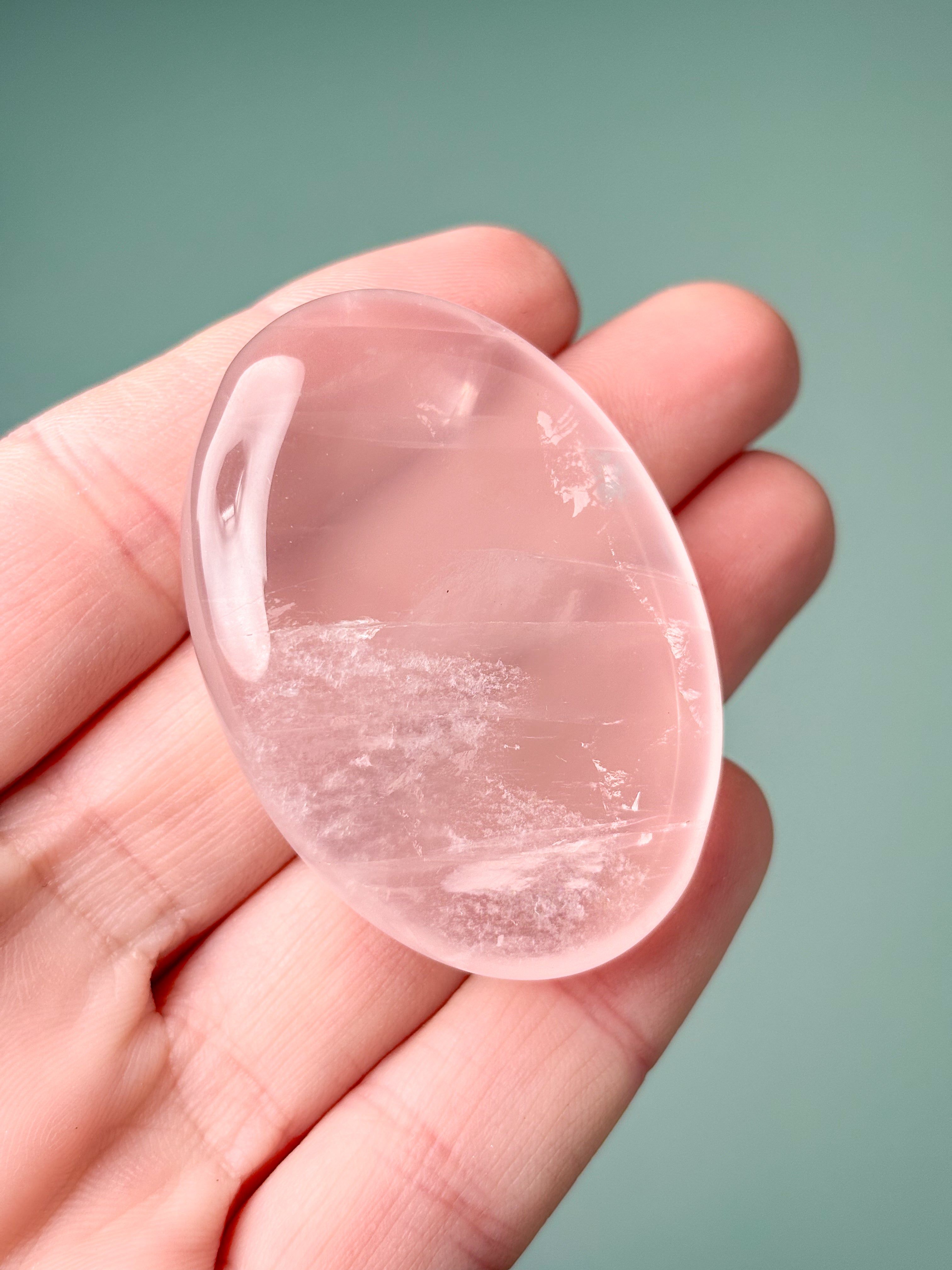 Rosakvarts Palmstone (Nr. 16) Eksklusiv Kvalitet