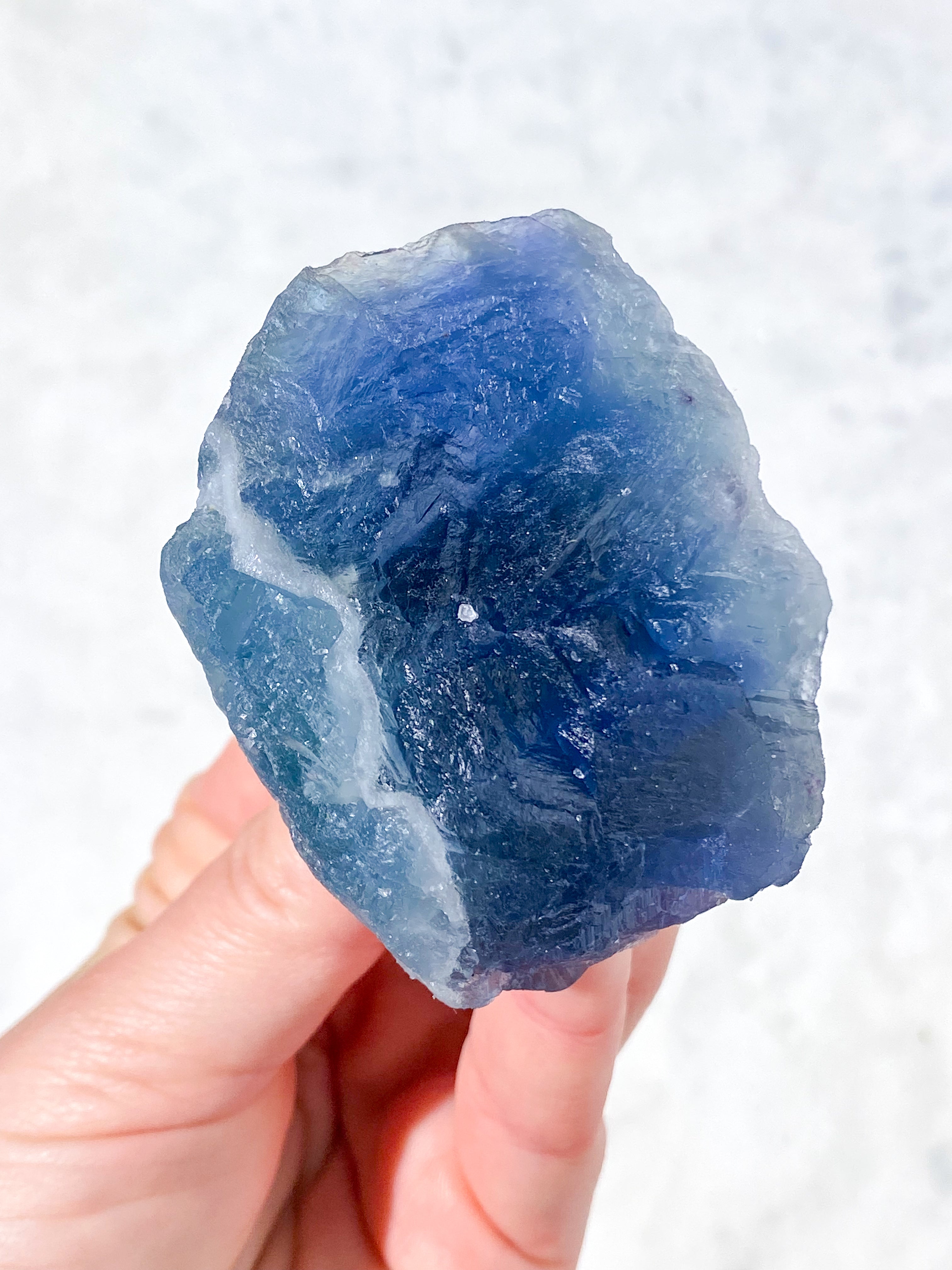 Blå Fluorit Rå (Nr. 6)