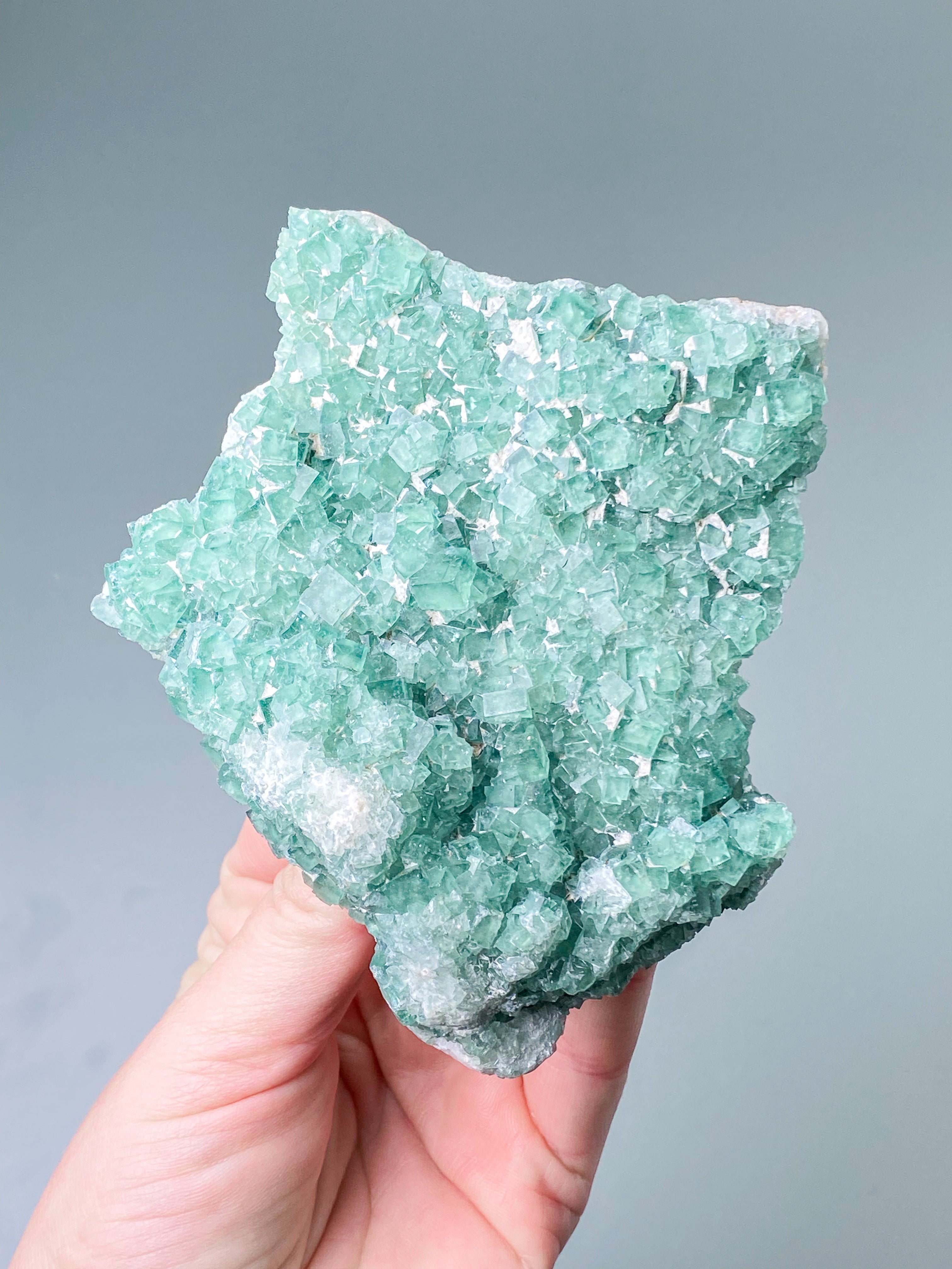 Grøn Fluorit Klynge (Nr. 2)