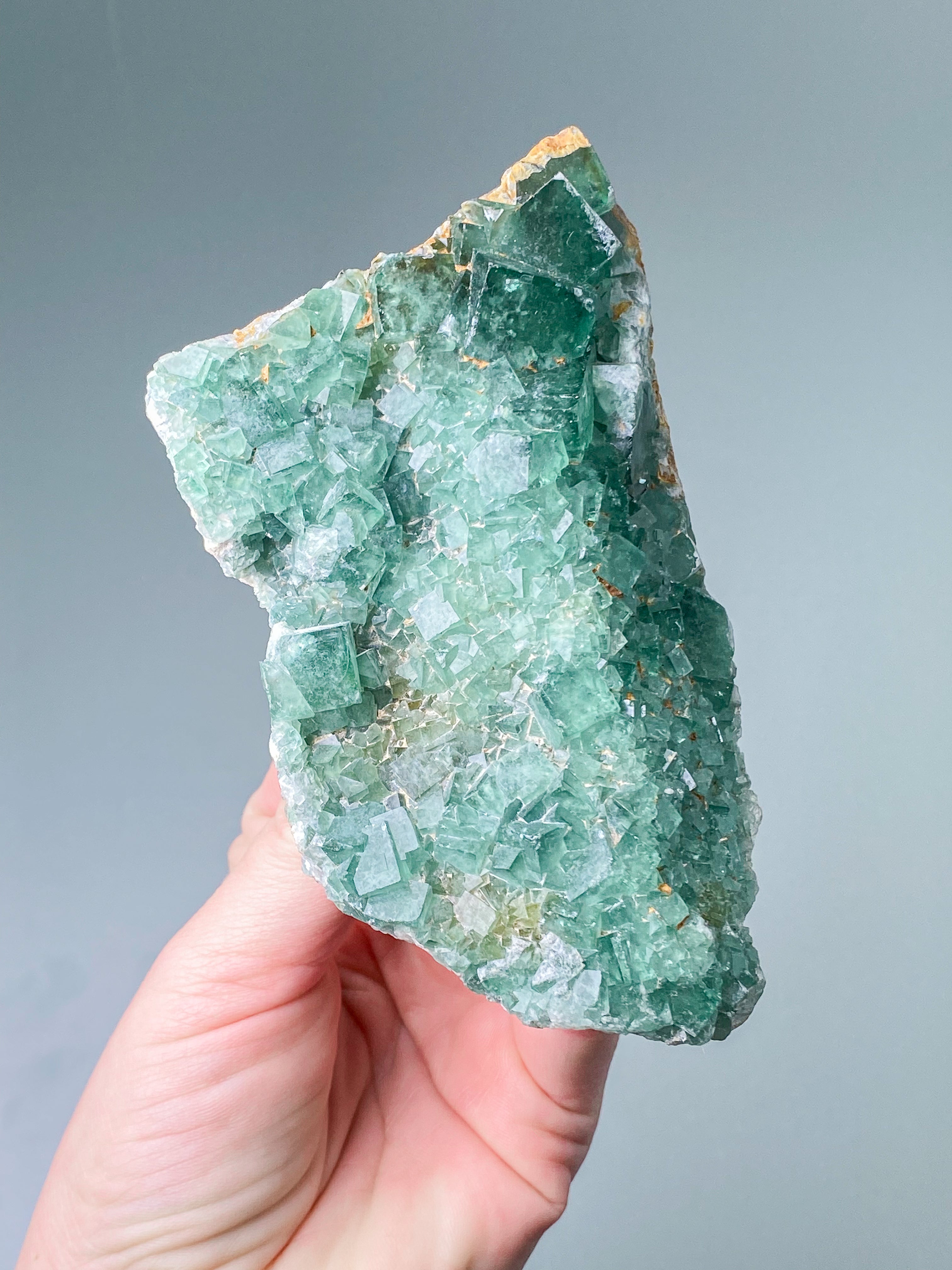 Grøn Fluorit Klynge (Nr. 3)