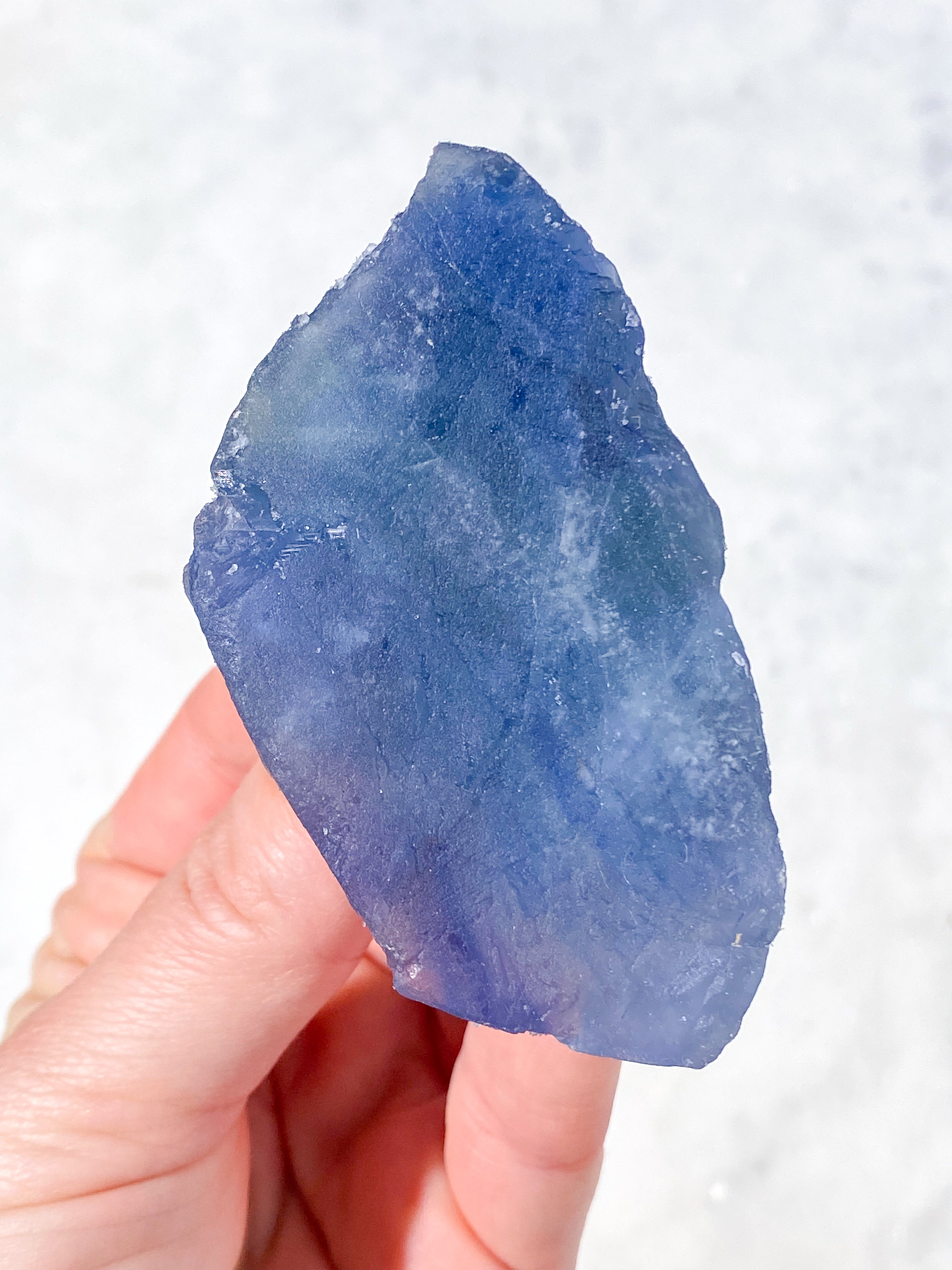 Blå Fluorit Rå (Nr. 10)