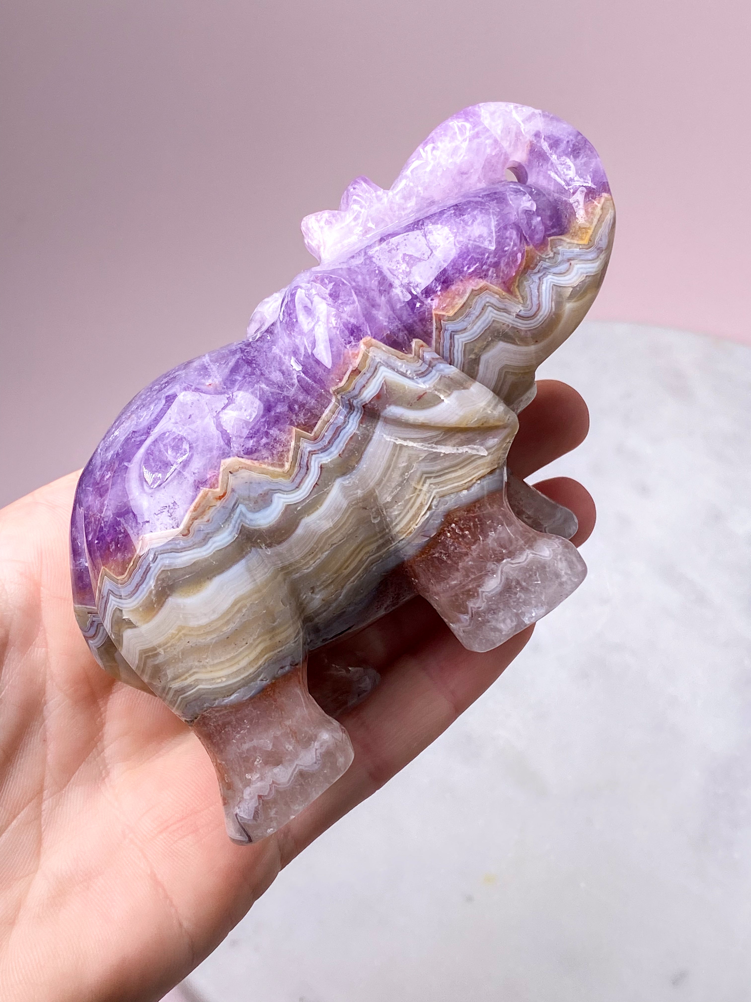 Mexico Agat & Ametyst Elefant (Nr. 1)