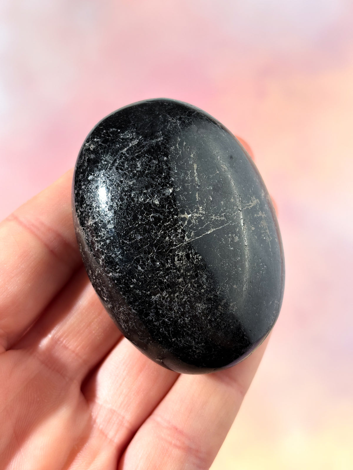 Sort Turmalin Palmstone (Nr. 4)