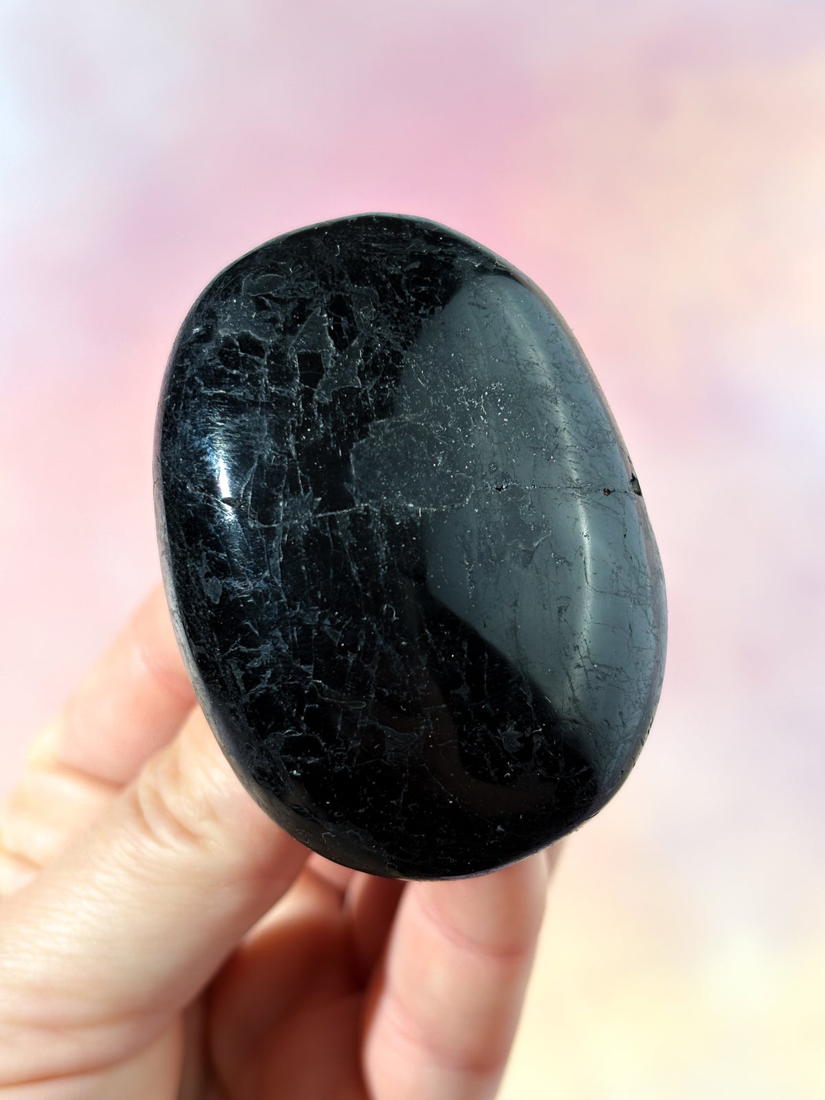 Sort Turmalin Palmstone (Nr. 6)