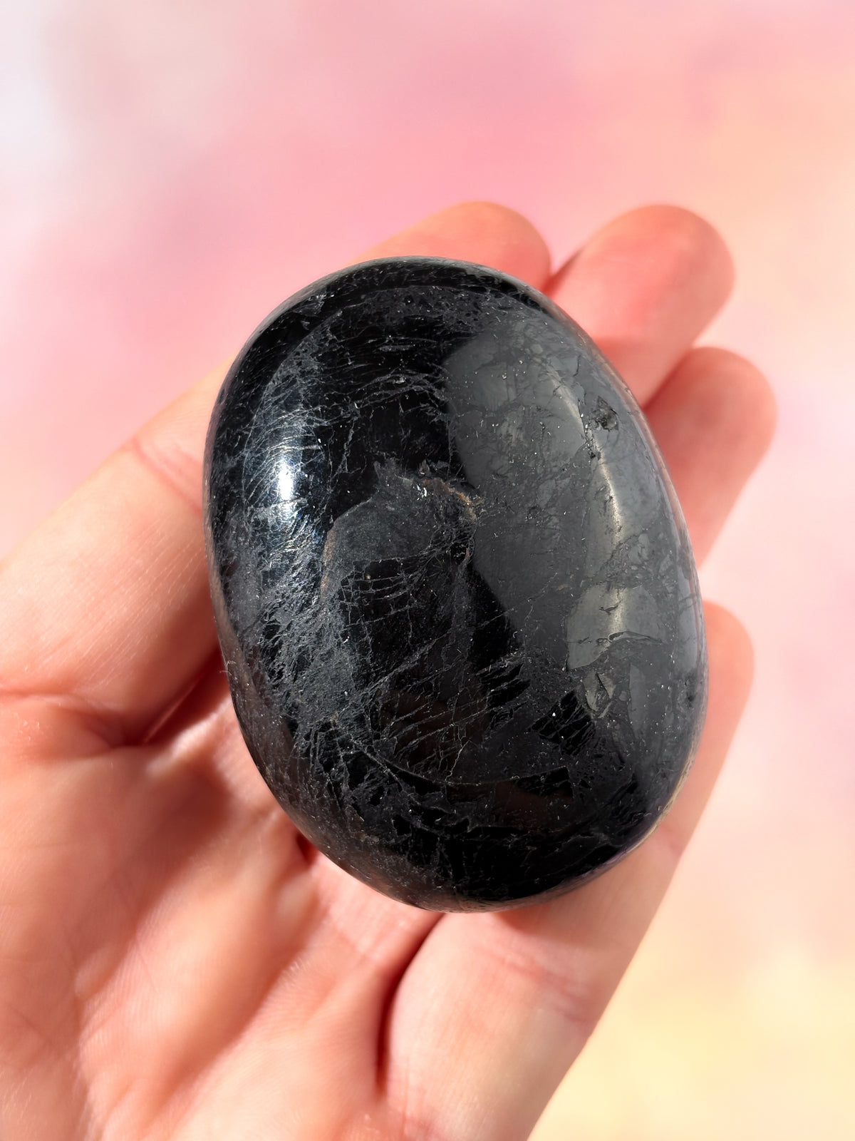 Sort Turmalin Palmstone (Nr. 6)