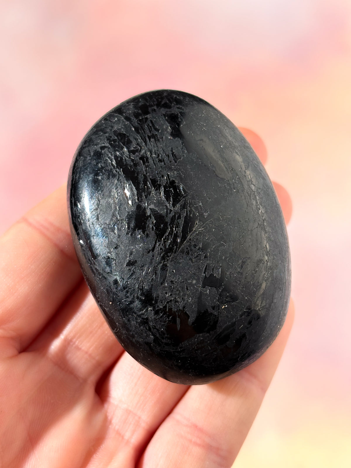 Sort Turmalin Palmstone (Nr. 7)