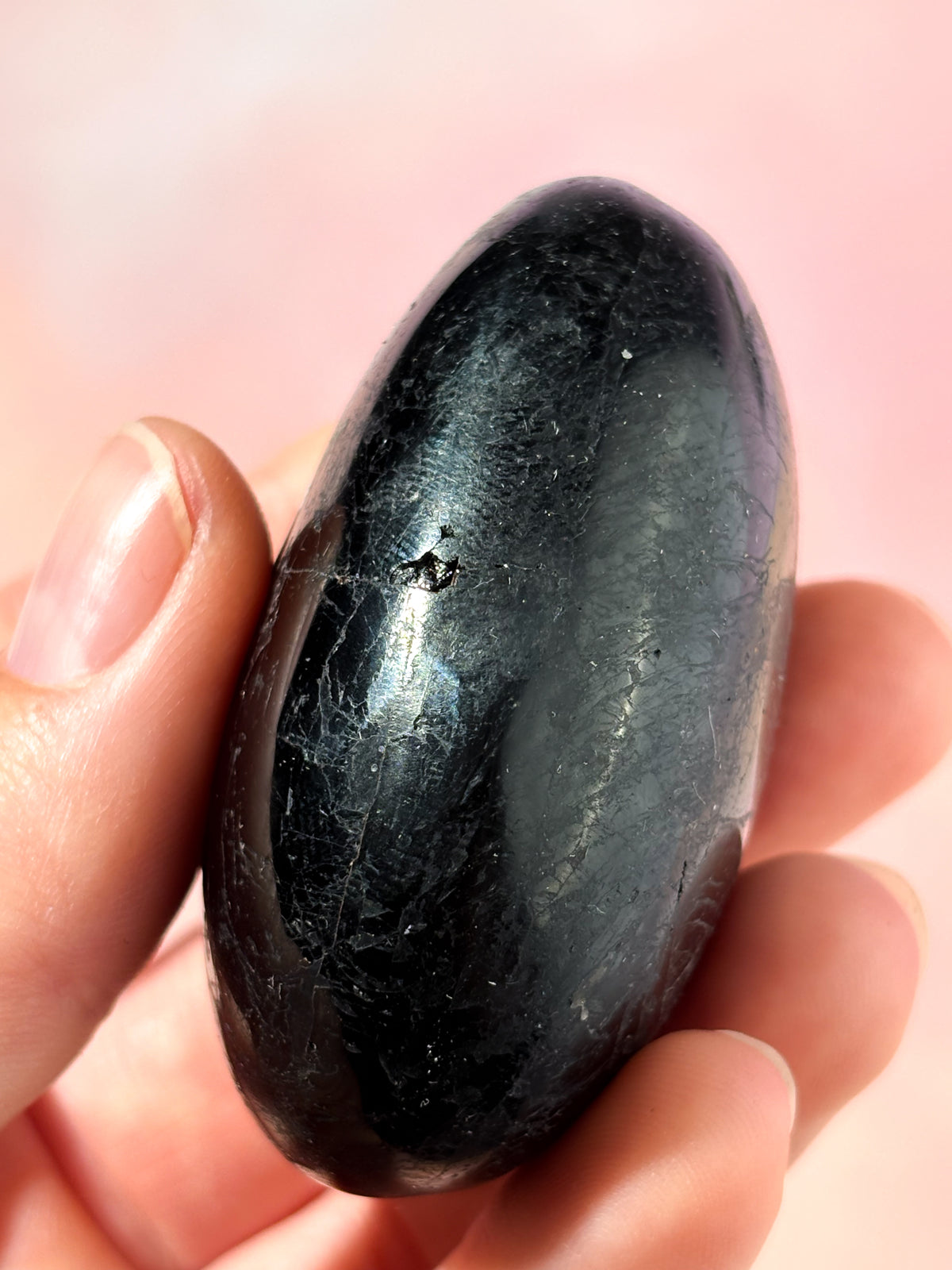 Sort Turmalin Palmstone (Nr. 6)