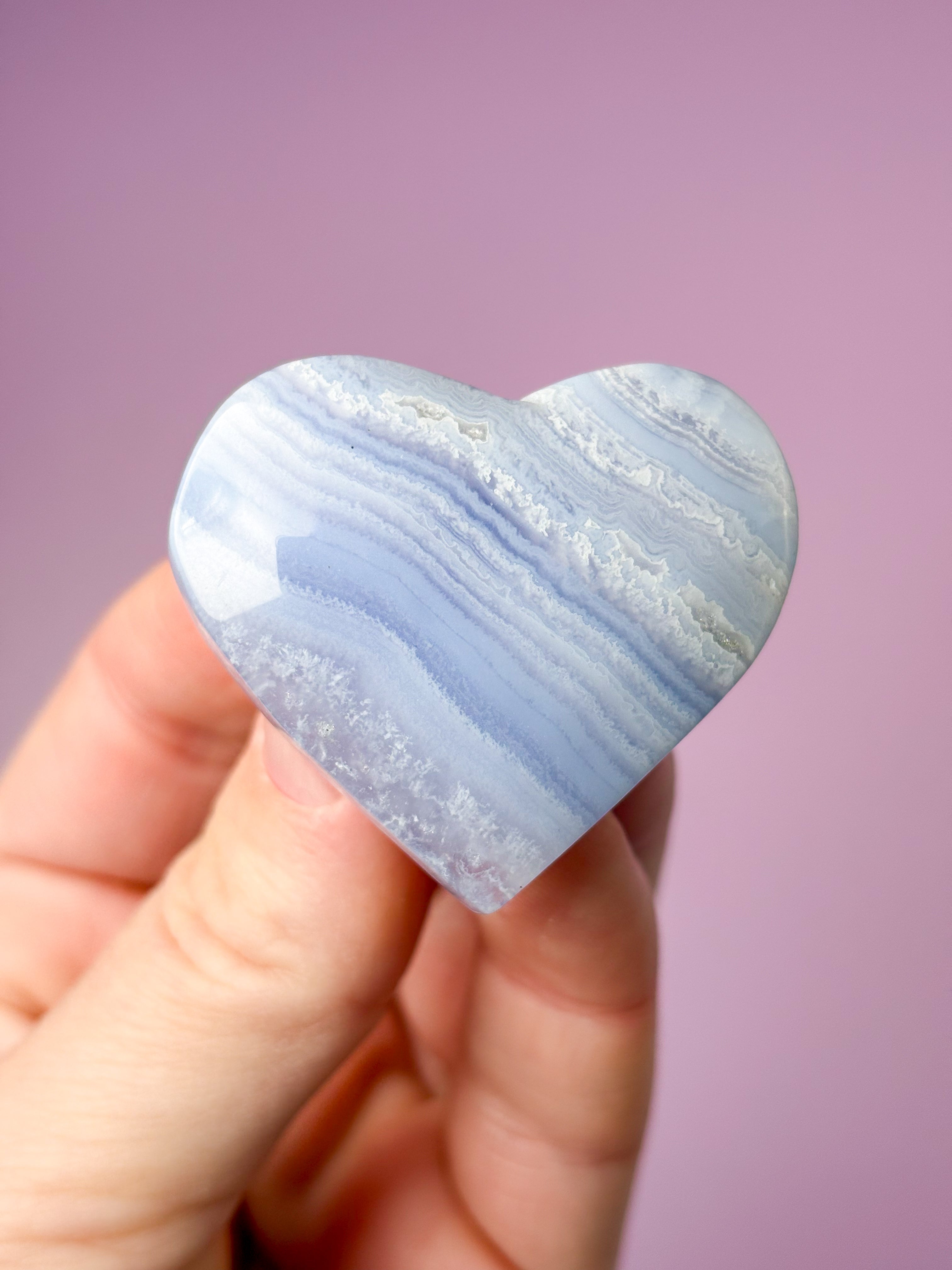 Blonde Agat Hjerte (Nr. 6)