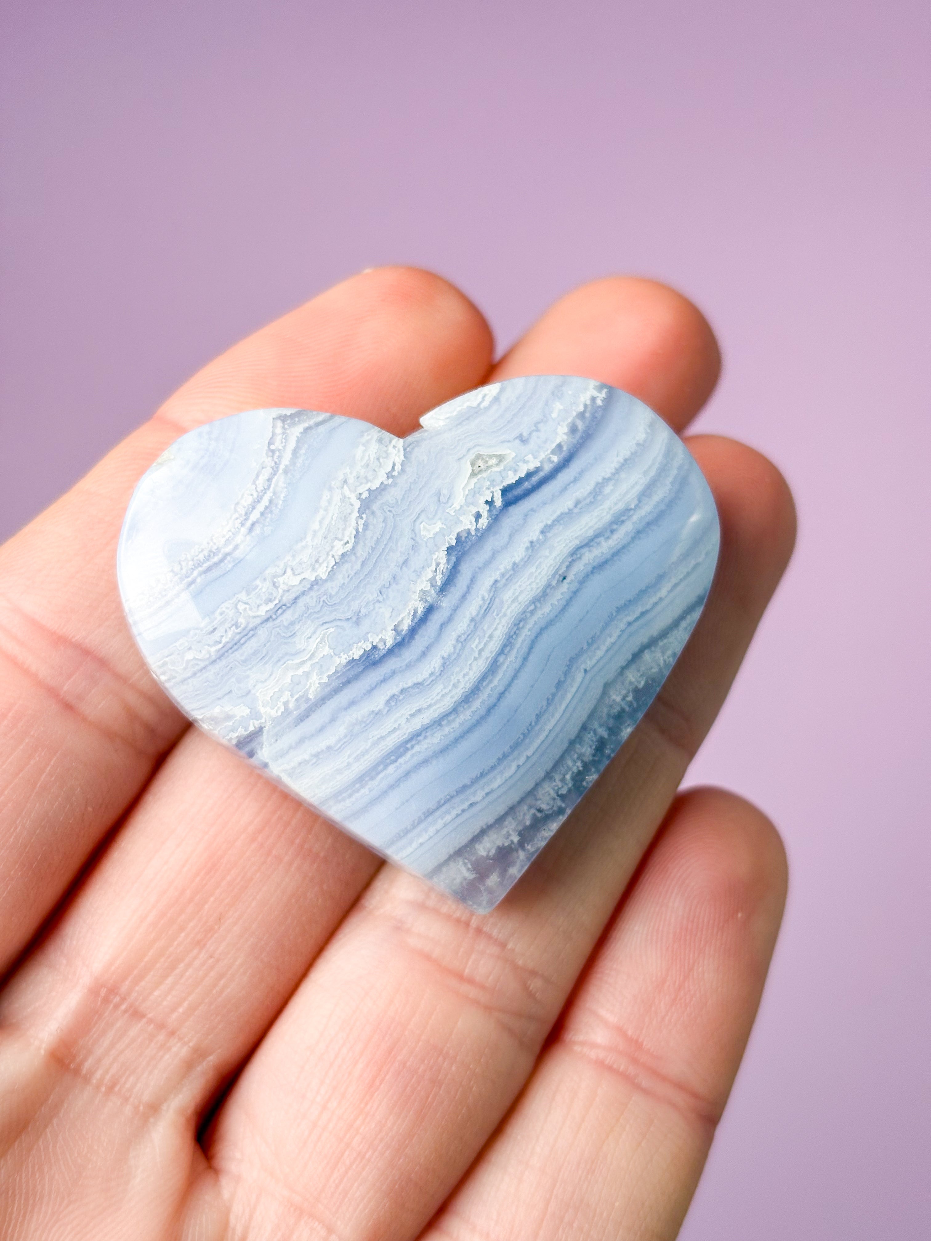 Blonde Agat Hjerte (Nr. 6)