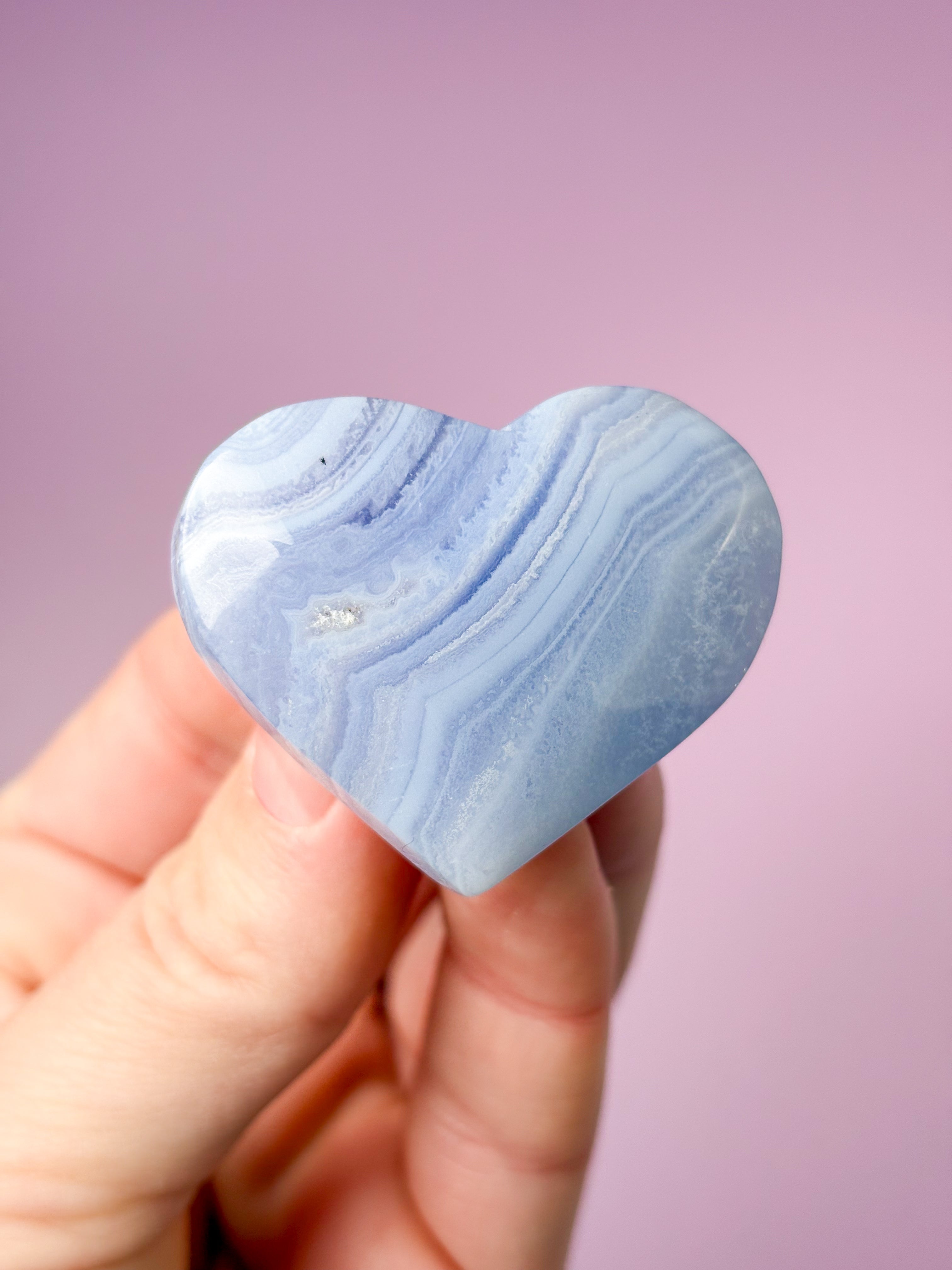 Blonde Agat Hjerte (Nr. 8)