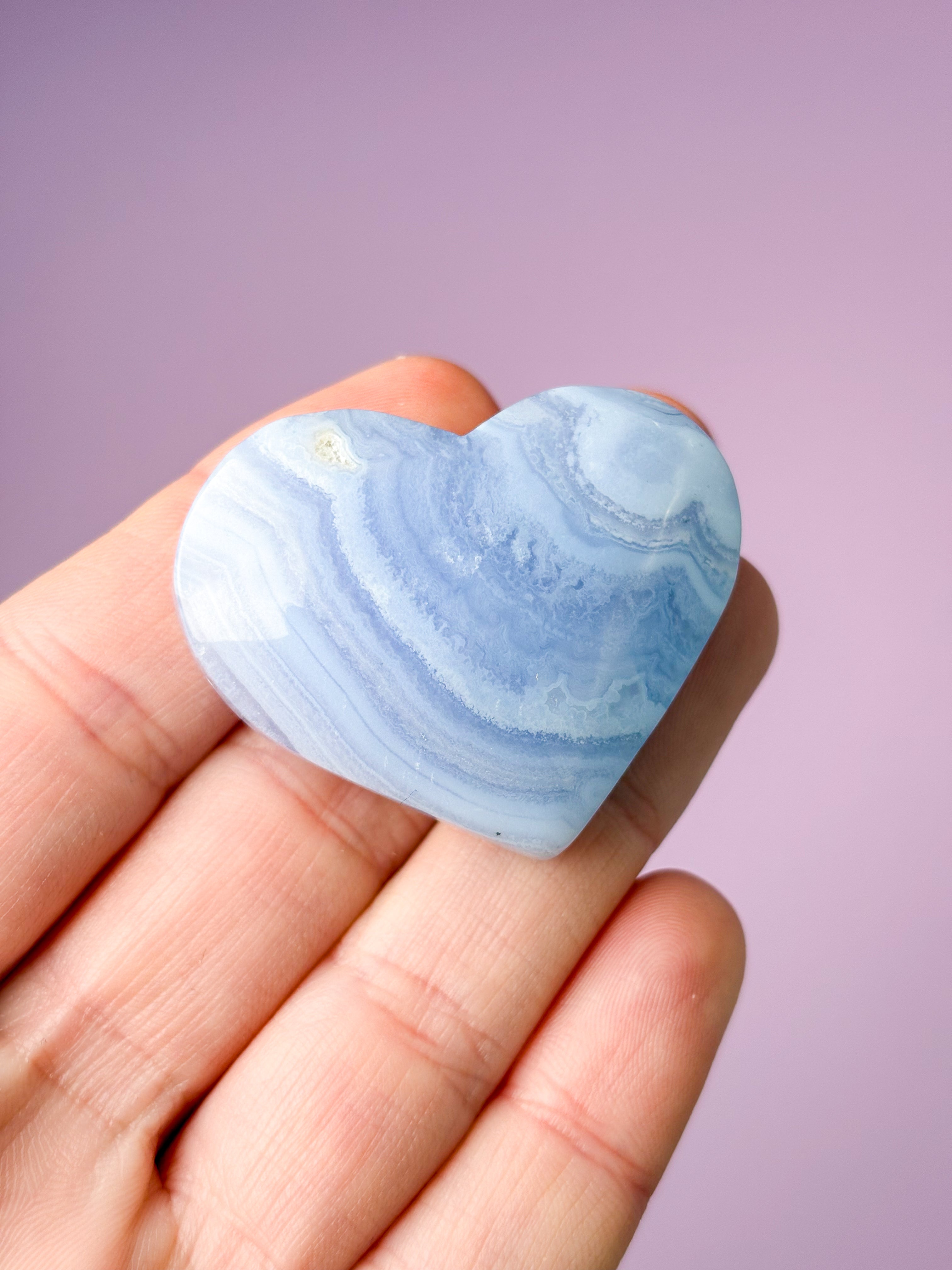 Blonde Agat Hjerte (Nr. 8)