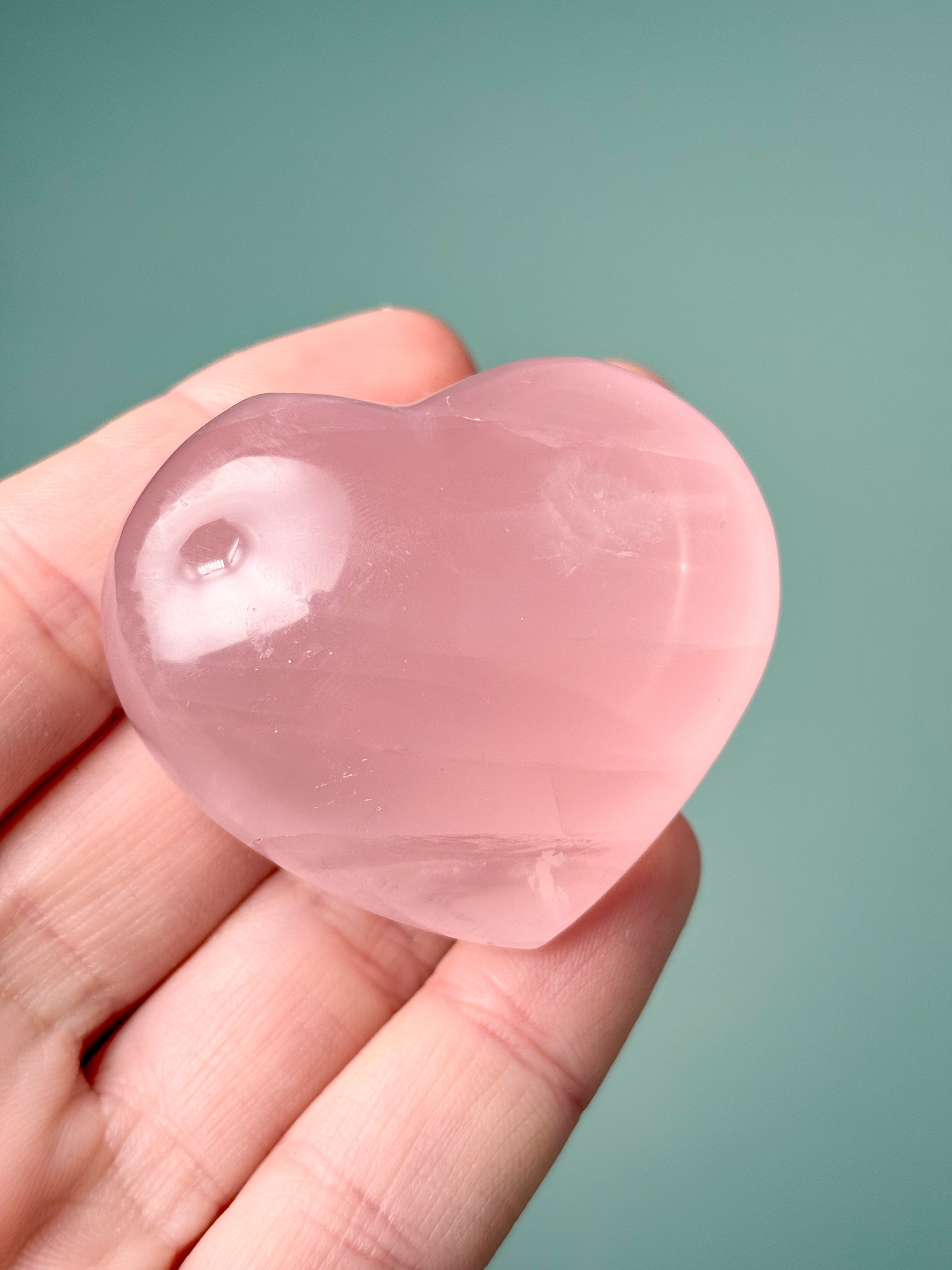 Rosakvarts Hjerte (Nr. 8) Eksklusiv Kvalitet