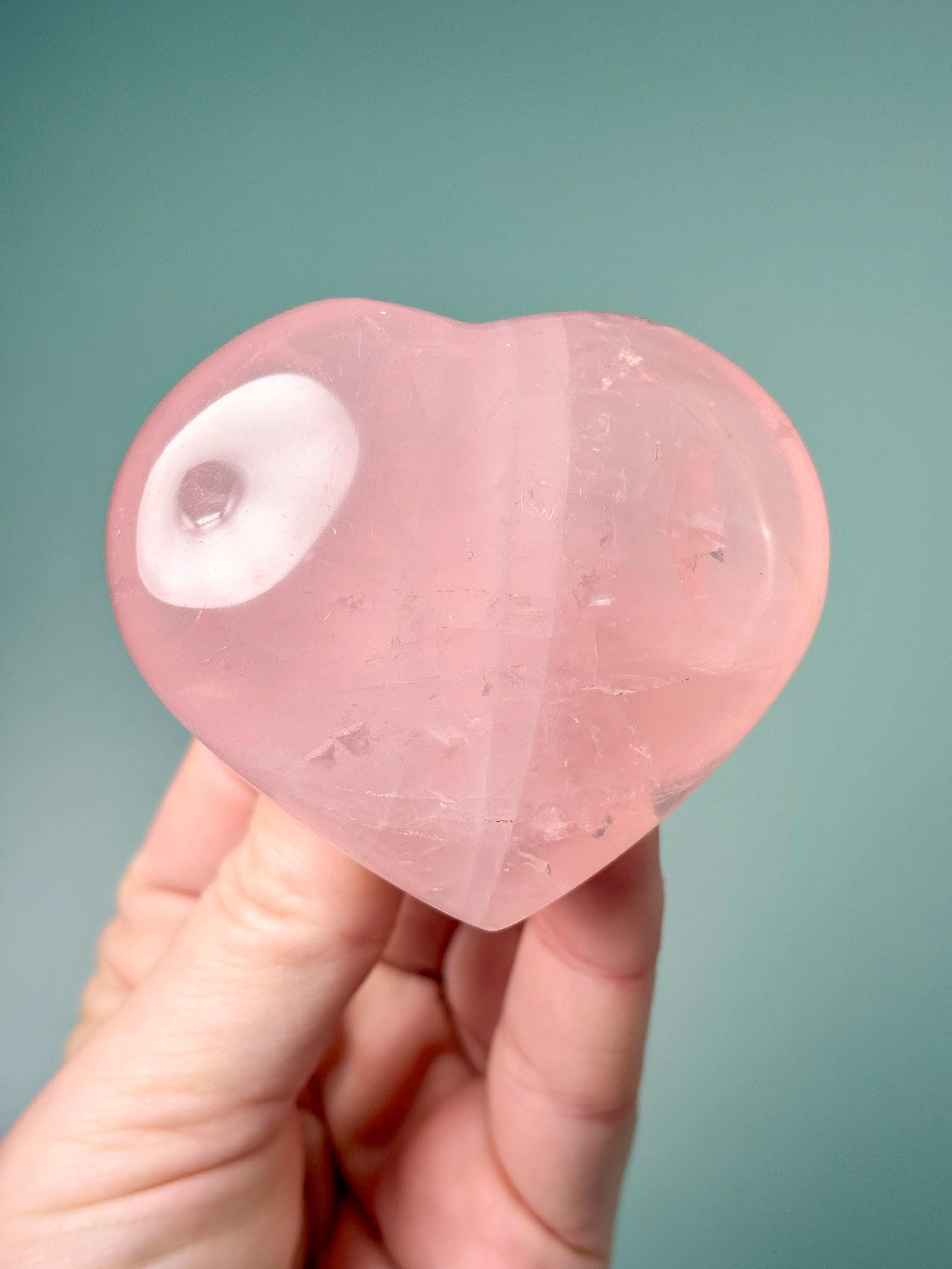Rosakvarts Hjerte (Nr. 10) Eksklusiv Kvalitet
