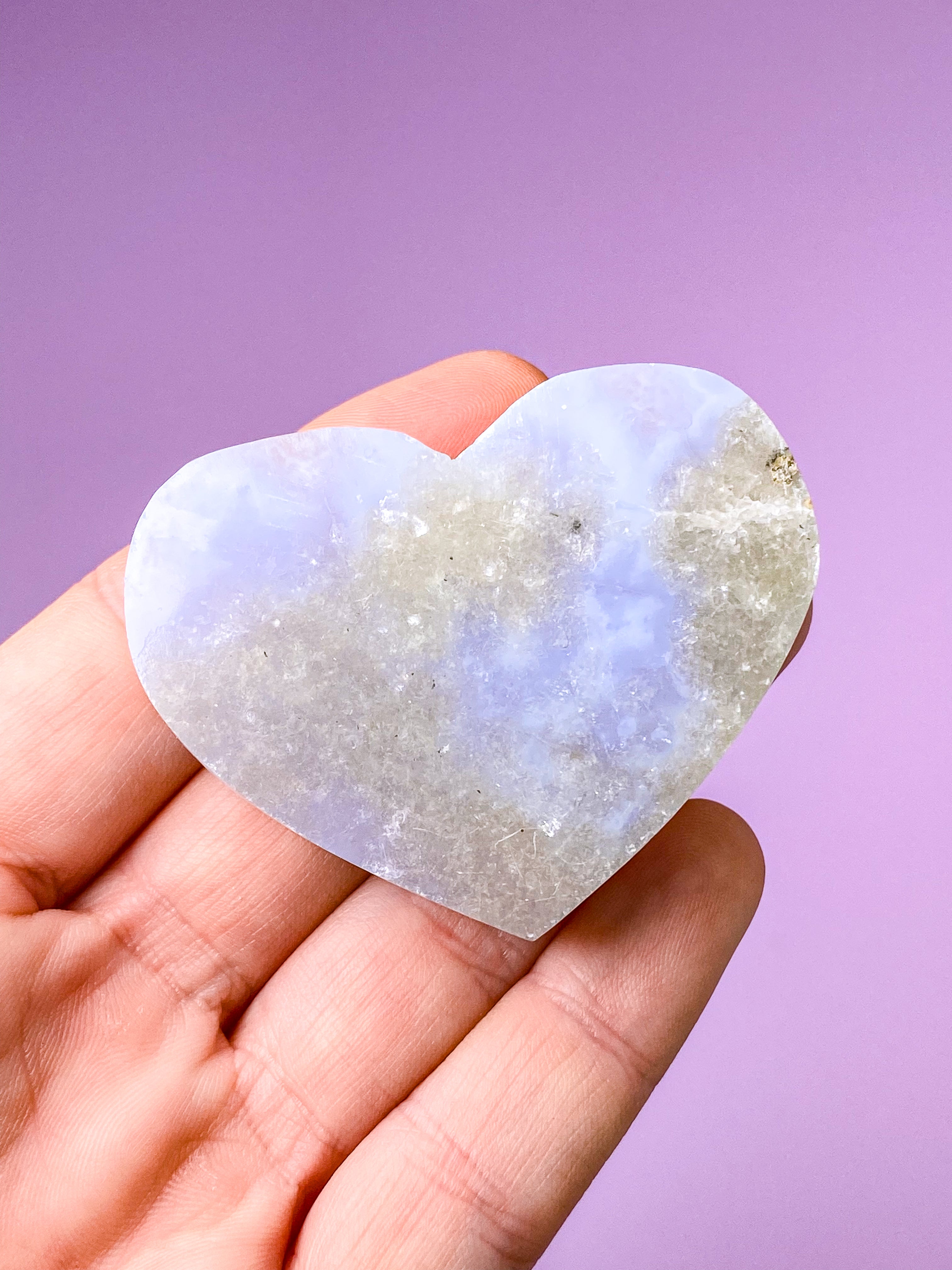 Druzy Blonde Agat Hjerte (Nr. 5)