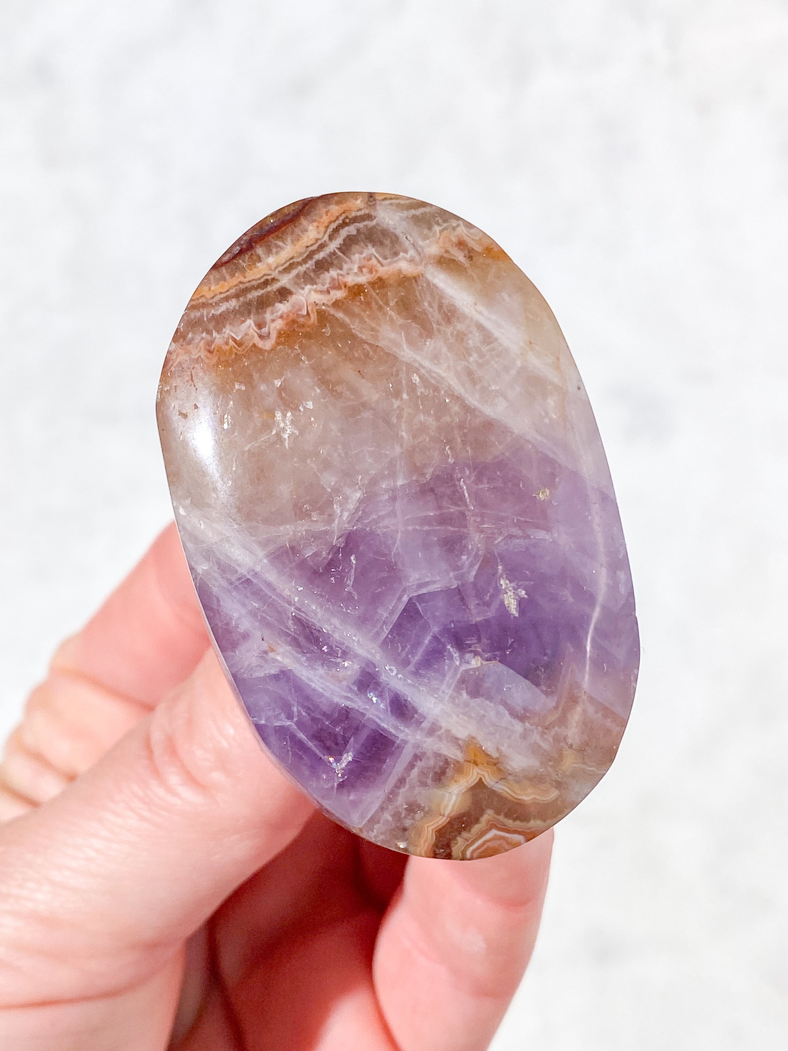 Mexico Agat & Ametyst Palmstone (Nr. 4)