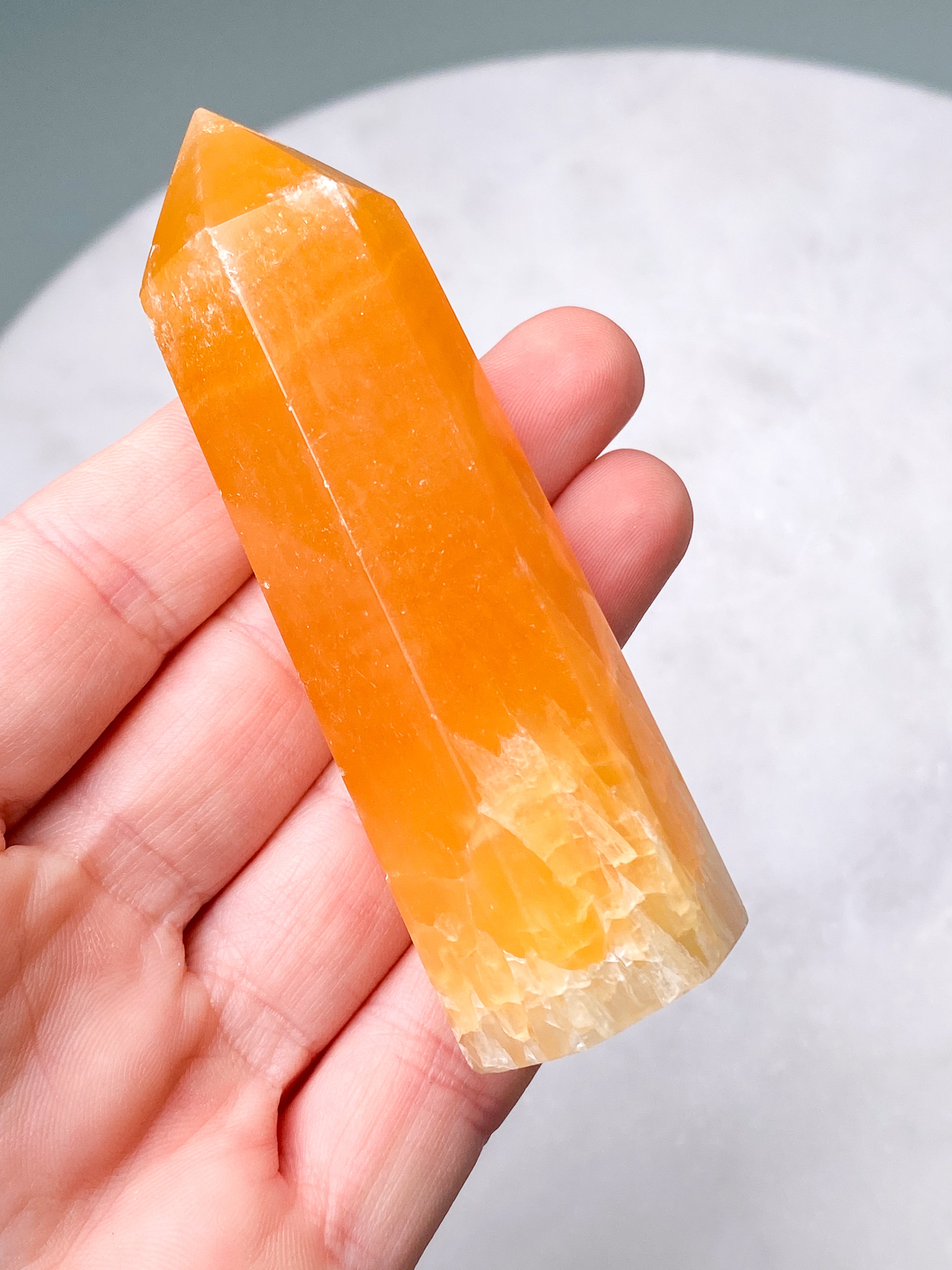 Orange Calcit Tårn (Nr. 5)